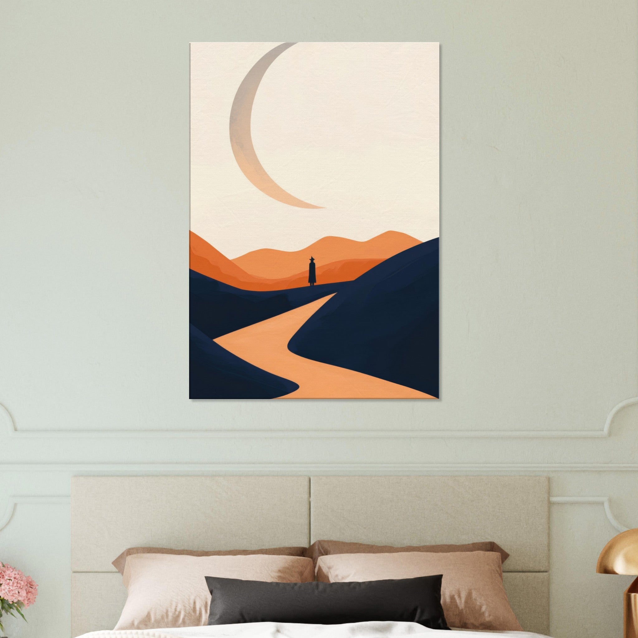 Canvas Portrait - Minimalist Magical Landscape A sleek minimalist 4 - Shop Ai Art WebShop - Digital Art online Store
