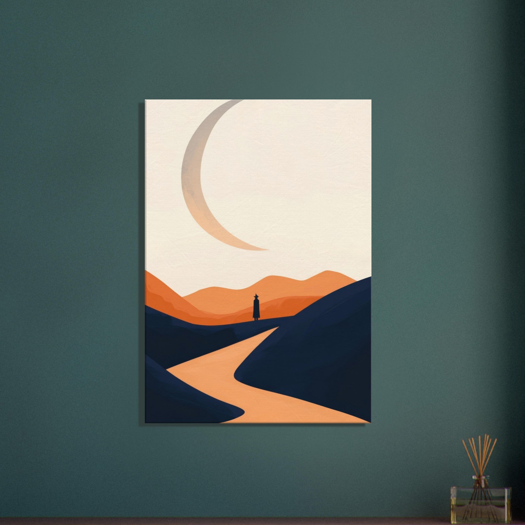 Canvas Portrait - Minimalist Magical Landscape A sleek minimalist 4 - Shop Ai Art WebShop - Digital Art online Store