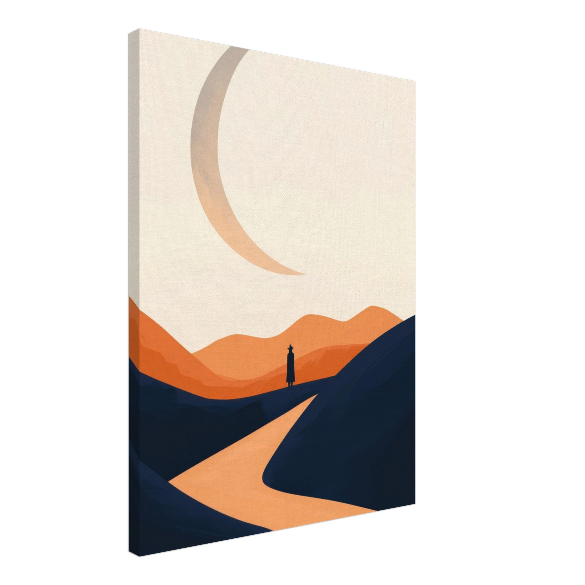 Canvas Portrait - Minimalist Magical Landscape A sleek minimalist 4 - Shop Ai Art WebShop - Digital Art online Store