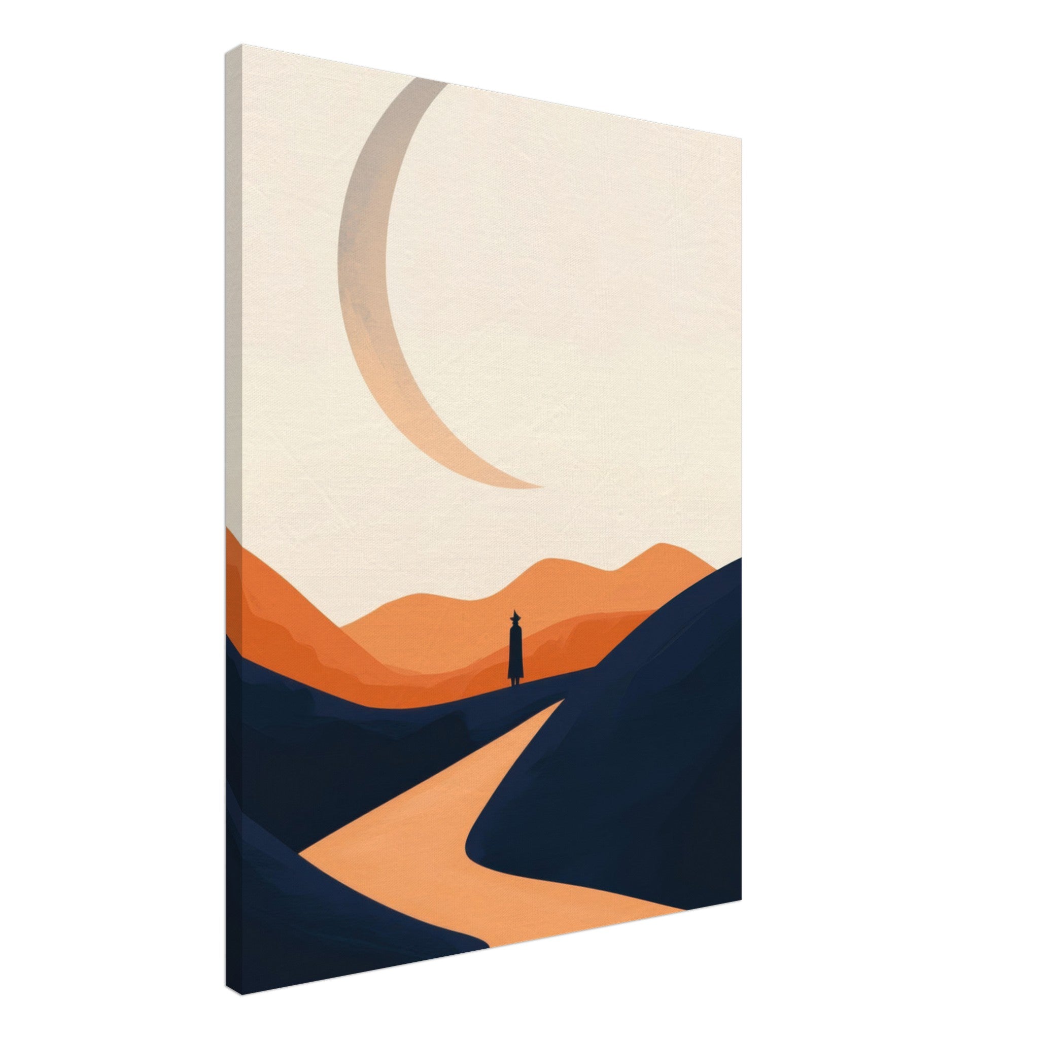 Canvas Portrait - Minimalist Magical Landscape A sleek minimalist 4 - Shop Ai Art WebShop - Digital Art online Store