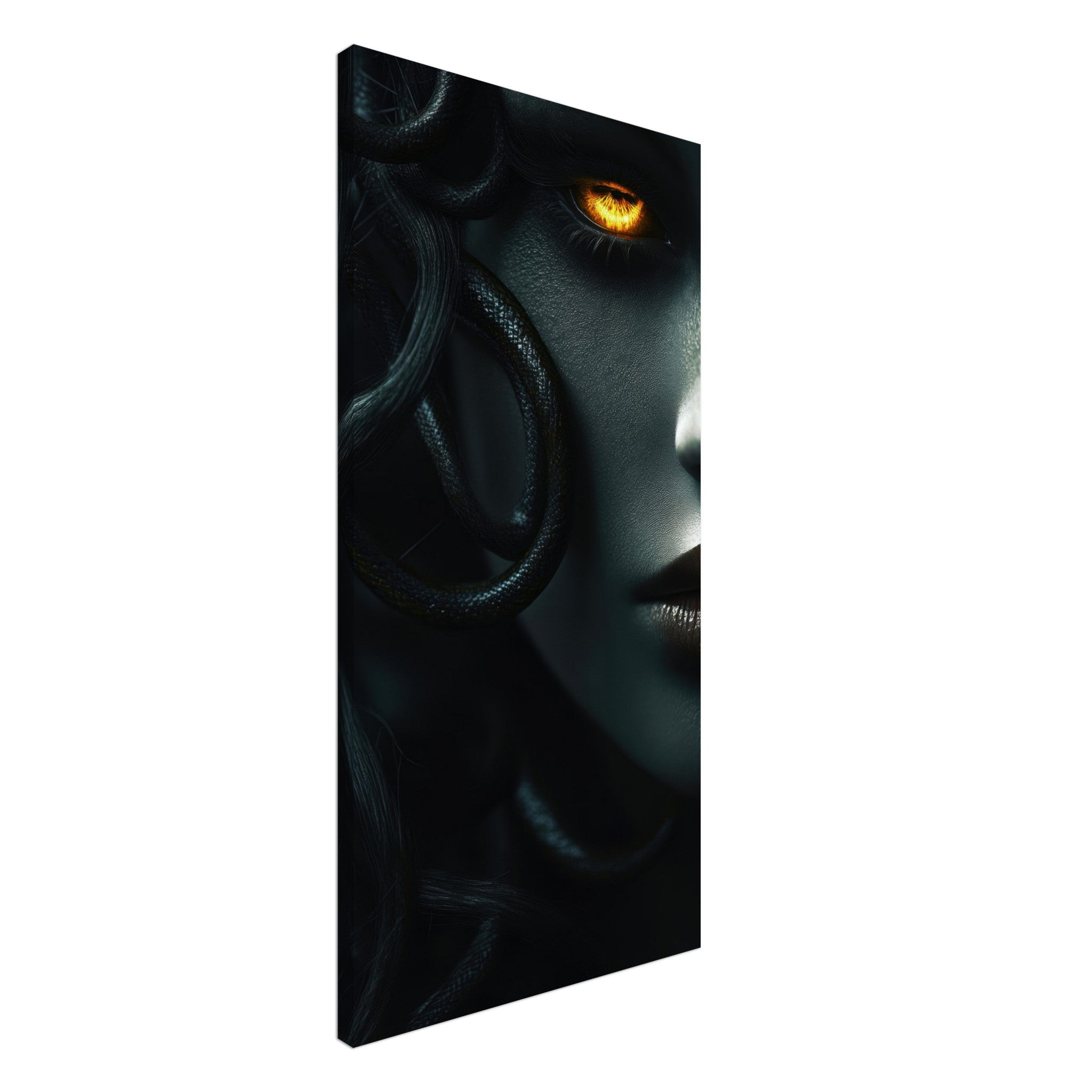 Canvas Portrait - Minimalist Medusas Gaze Minimalism Tight - Focus - Shop Ai Art WebShop - Digital Art online Store