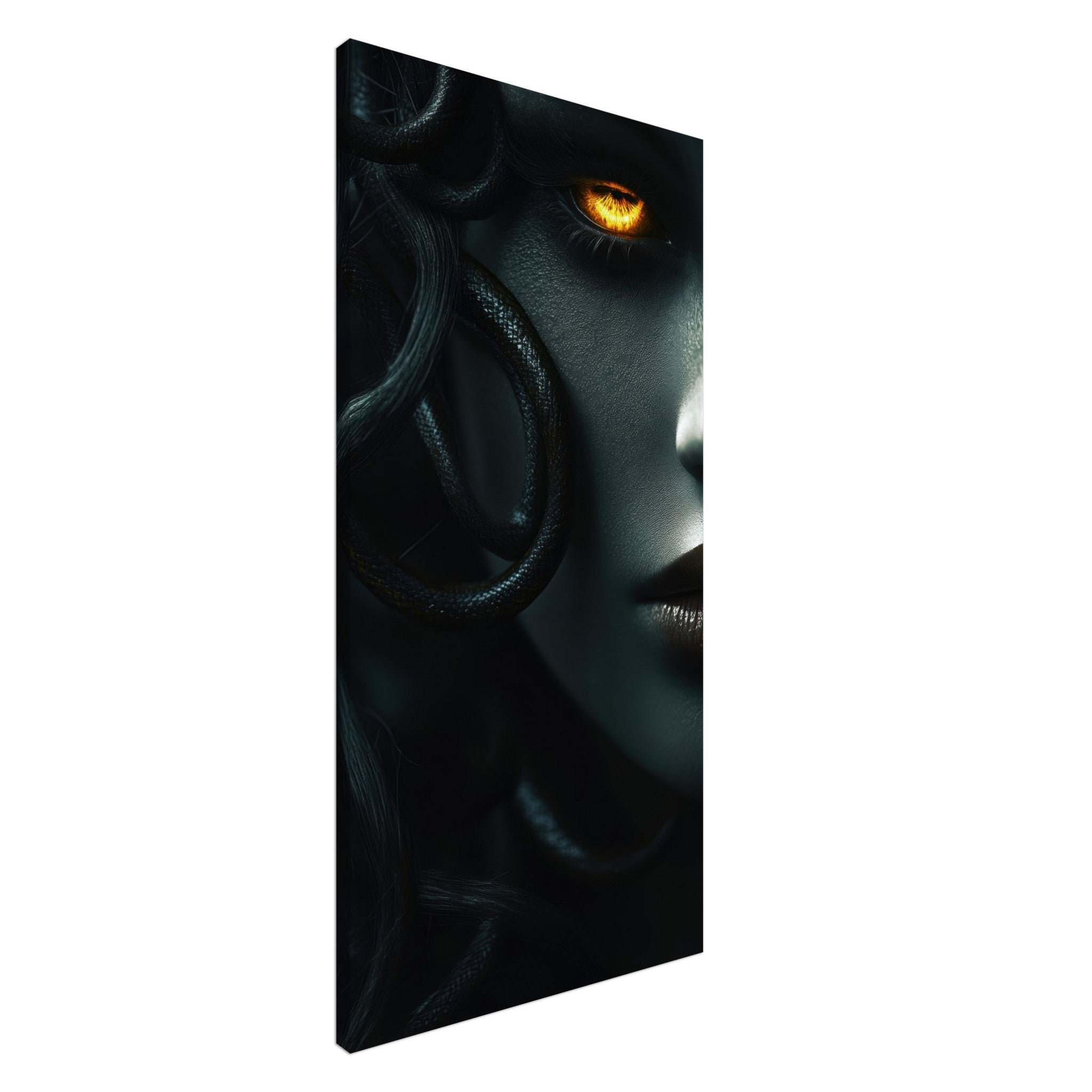 Canvas Portrait - Minimalist Medusas Gaze Minimalism Tight - Focus - Shop Ai Art WebShop - Digital Art online Store