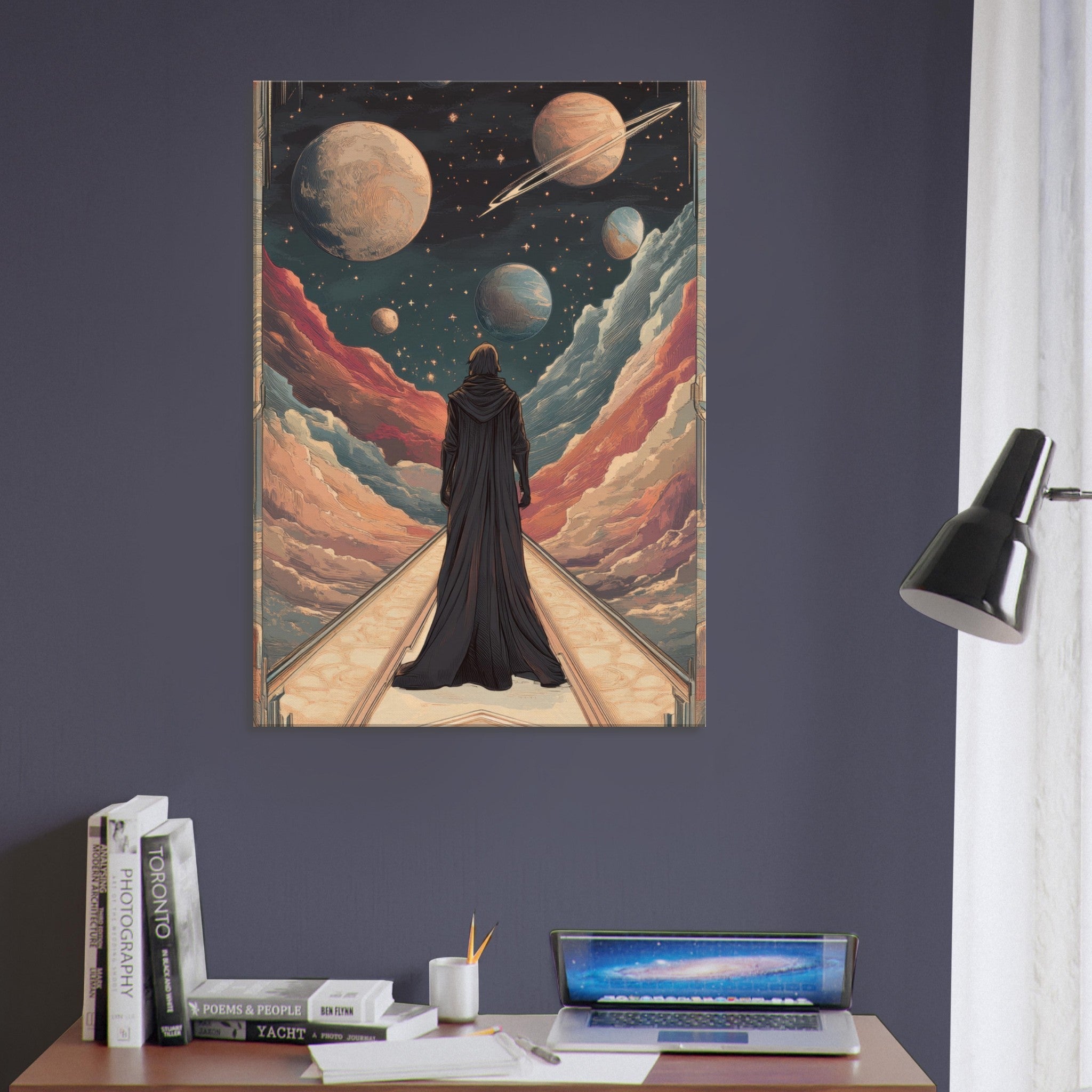 Canvas Portrait - The Astral Voyager An Art Nouveau poster 2 - Shop Ai Art WebShop - Digital Art online Store