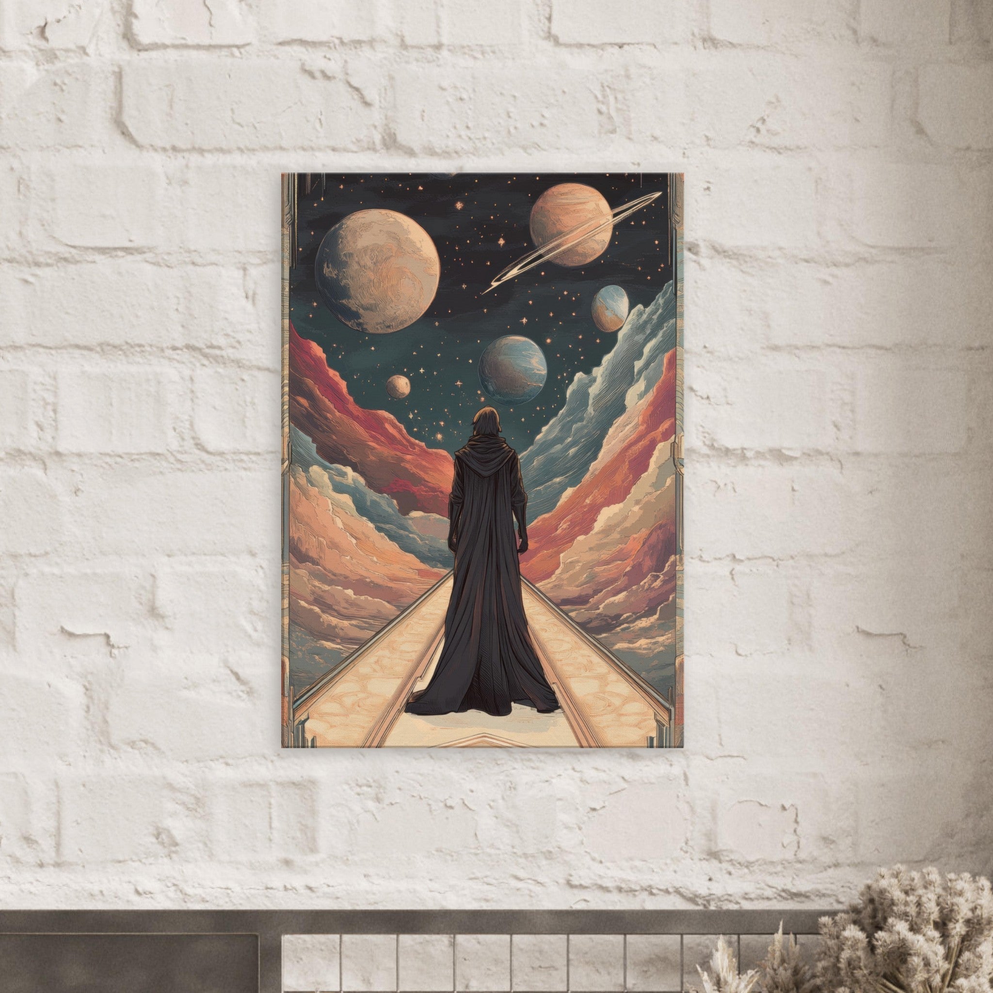 Canvas Portrait - The Astral Voyager An Art Nouveau poster 2 - Shop Ai Art WebShop - Digital Art online Store