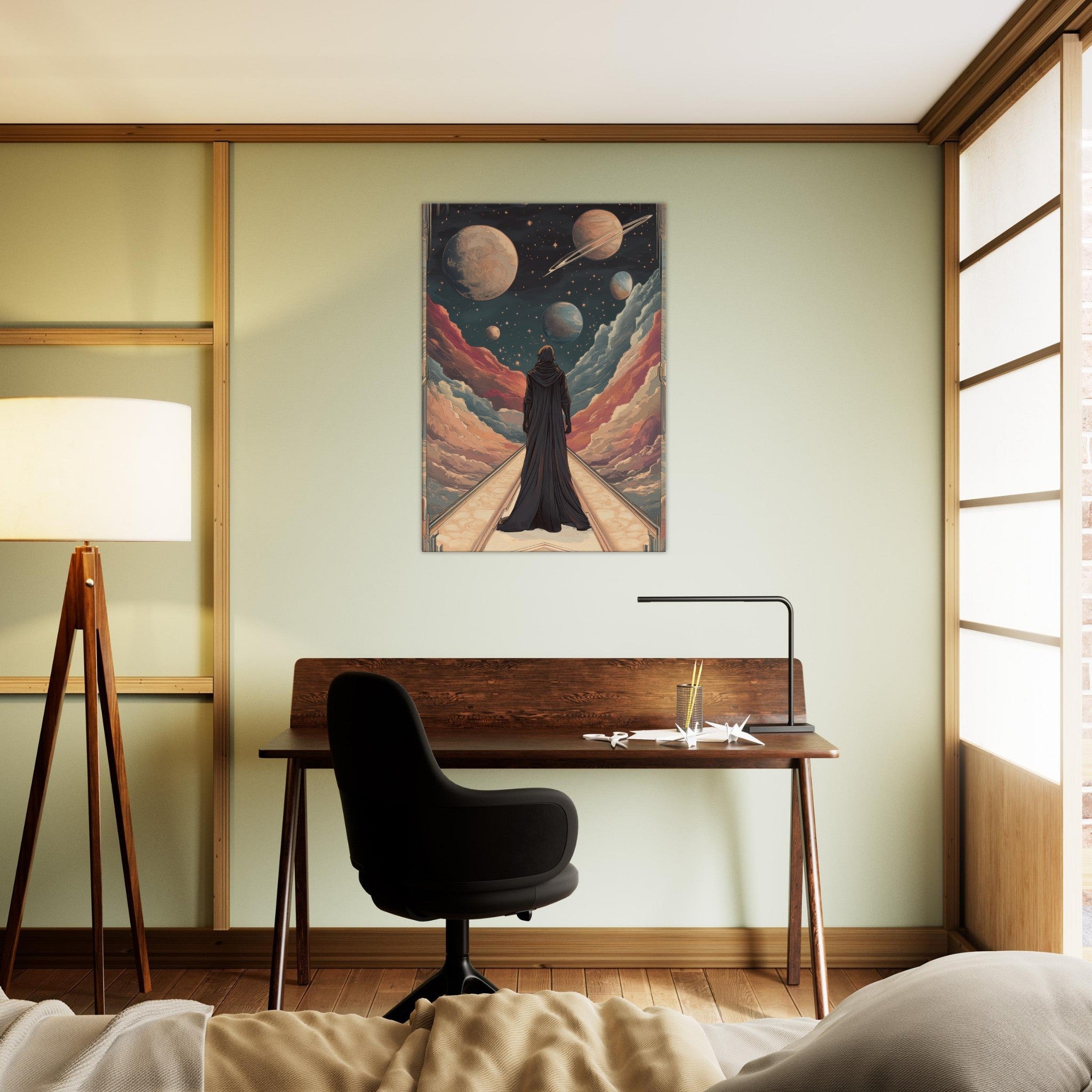 Canvas Portrait - The Astral Voyager An Art Nouveau poster 2 - Shop Ai Art WebShop - Digital Art online Store
