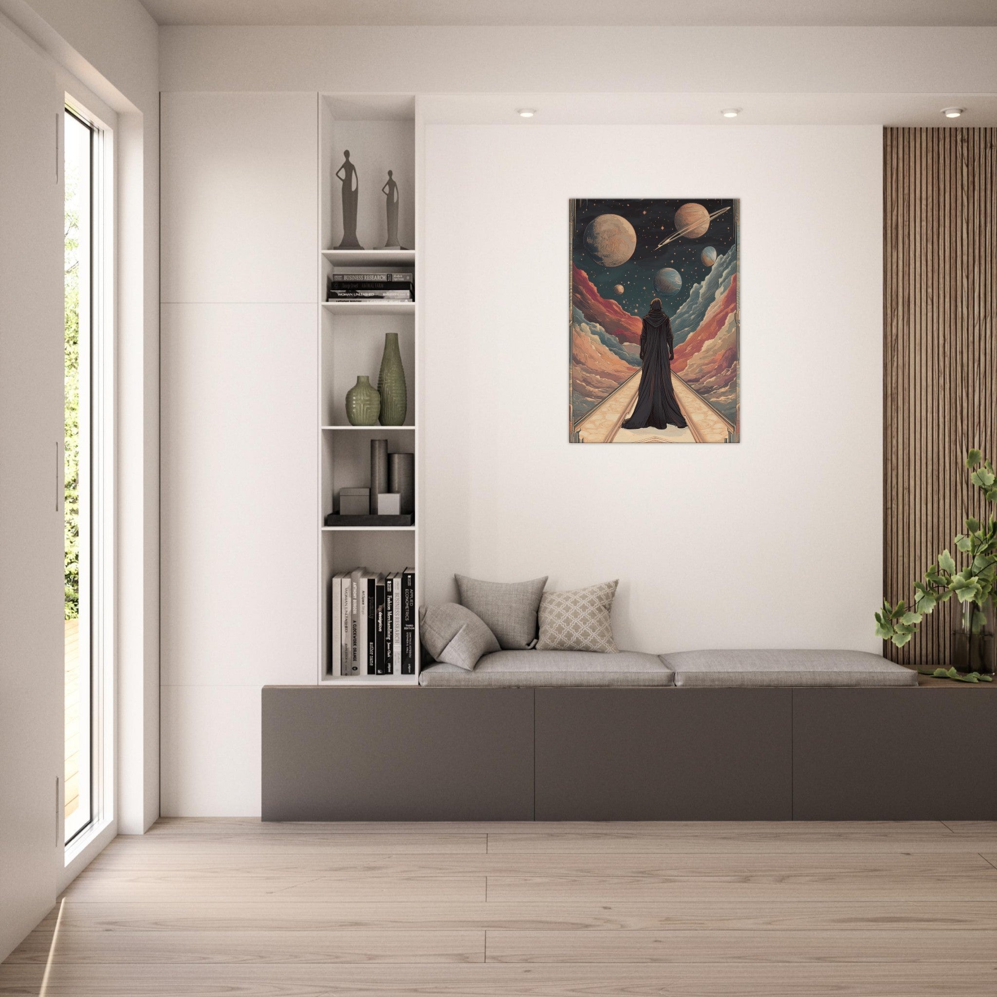 Canvas Portrait - The Astral Voyager An Art Nouveau poster 2 - Shop Ai Art WebShop - Digital Art online Store