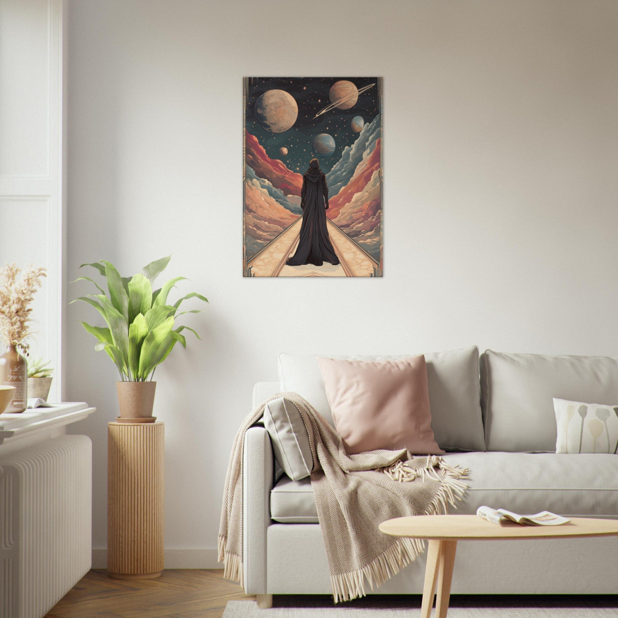 Canvas Portrait - The Astral Voyager An Art Nouveau poster 2 - Shop Ai Art WebShop - Digital Art online Store