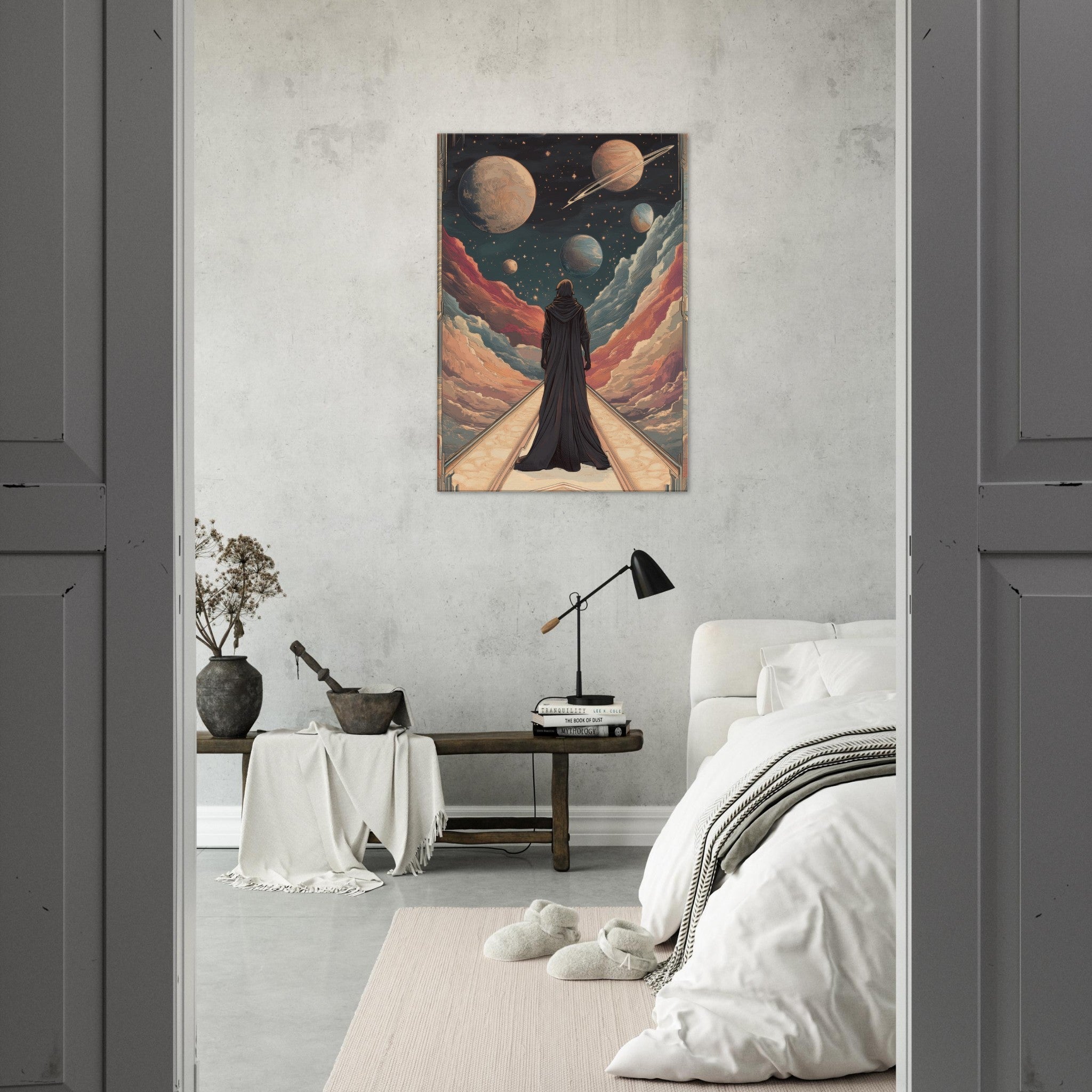 Canvas Portrait - The Astral Voyager An Art Nouveau poster 2 - Shop Ai Art WebShop - Digital Art online Store