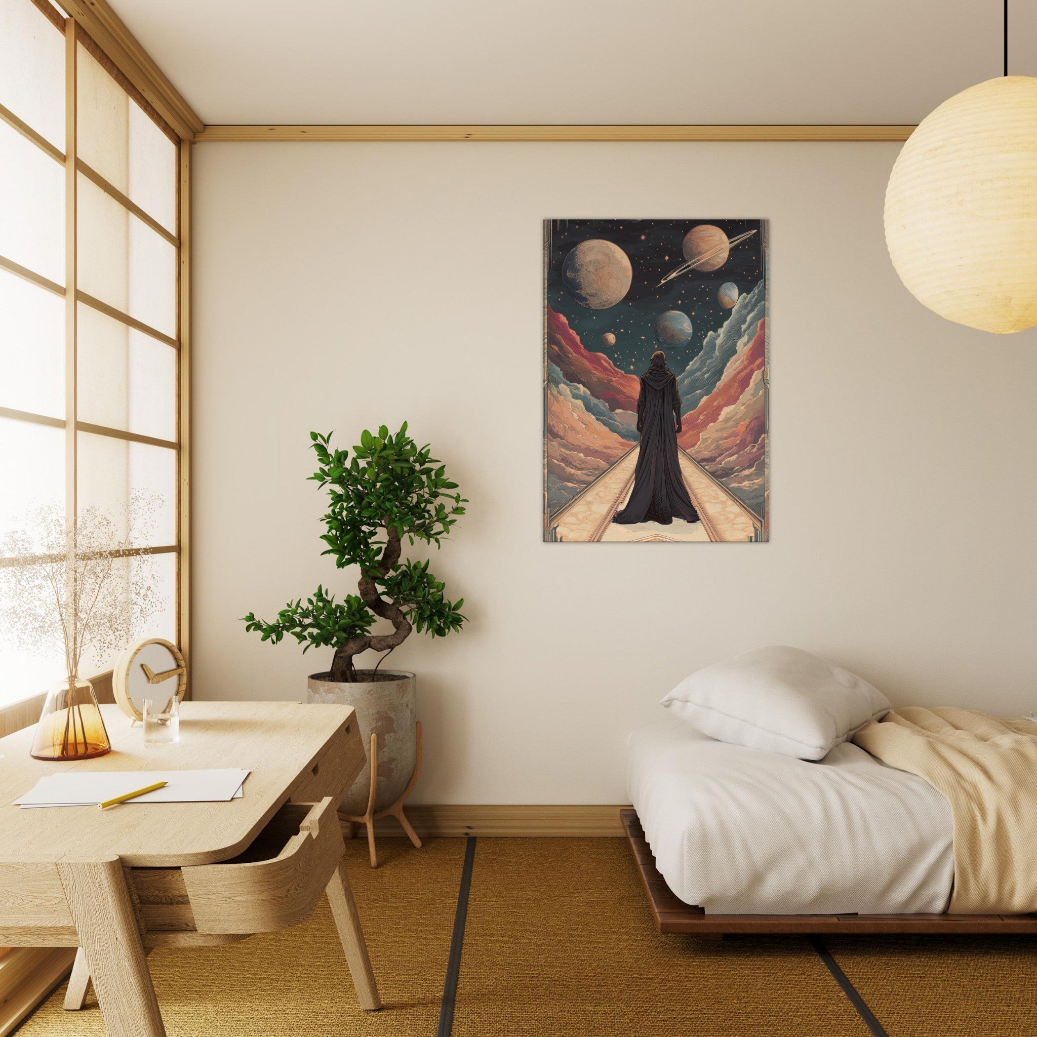 Canvas Portrait - The Astral Voyager An Art Nouveau poster 2 - Shop Ai Art WebShop - Digital Art online Store