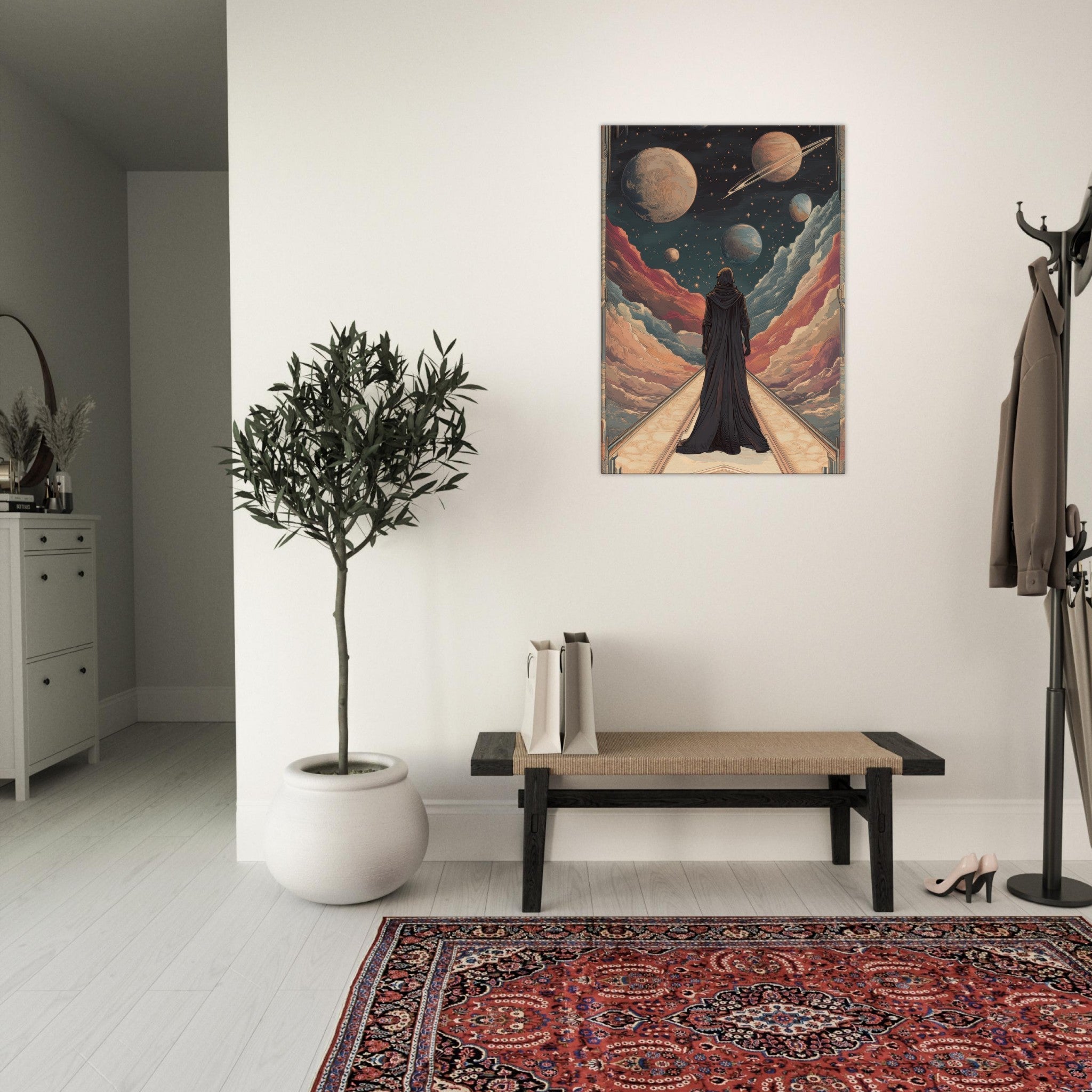 Canvas Portrait - The Astral Voyager An Art Nouveau poster 2 - Shop Ai Art WebShop - Digital Art online Store
