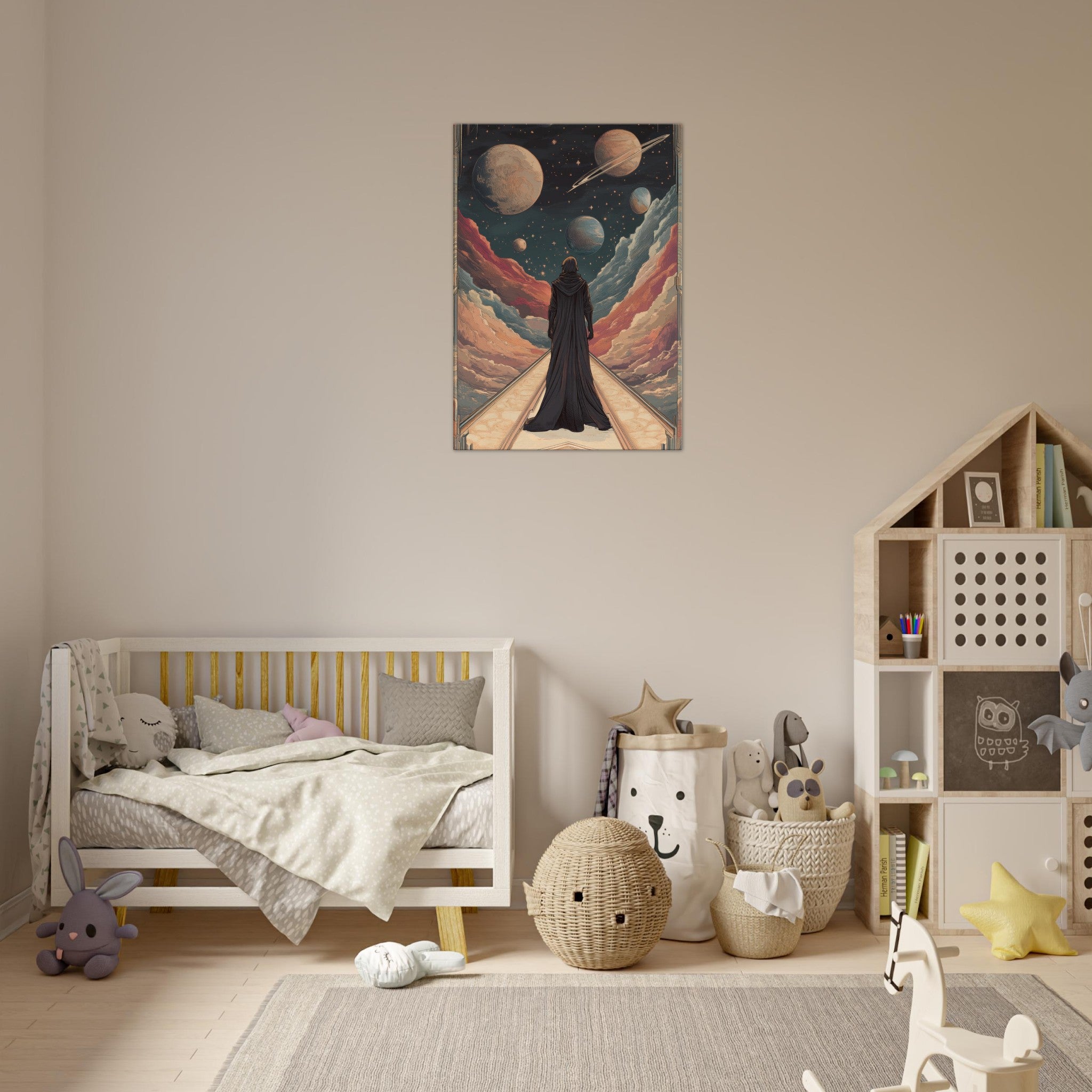Canvas Portrait - The Astral Voyager An Art Nouveau poster 2 - Shop Ai Art WebShop - Digital Art online Store