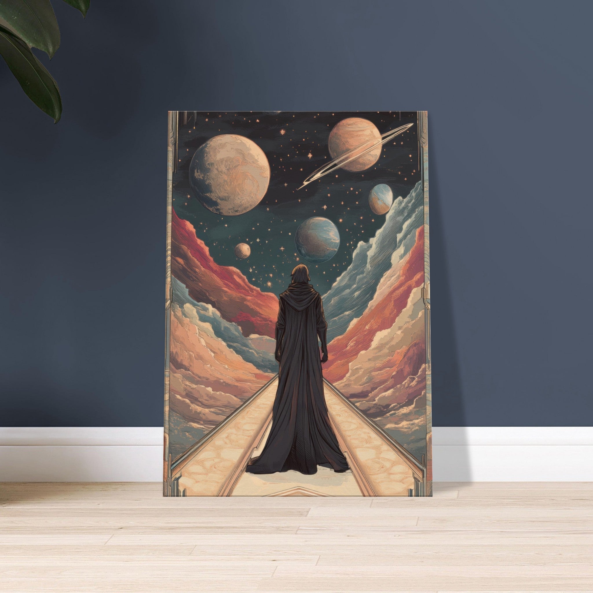 Canvas Portrait - The Astral Voyager An Art Nouveau poster 2 - Shop Ai Art WebShop - Digital Art online Store