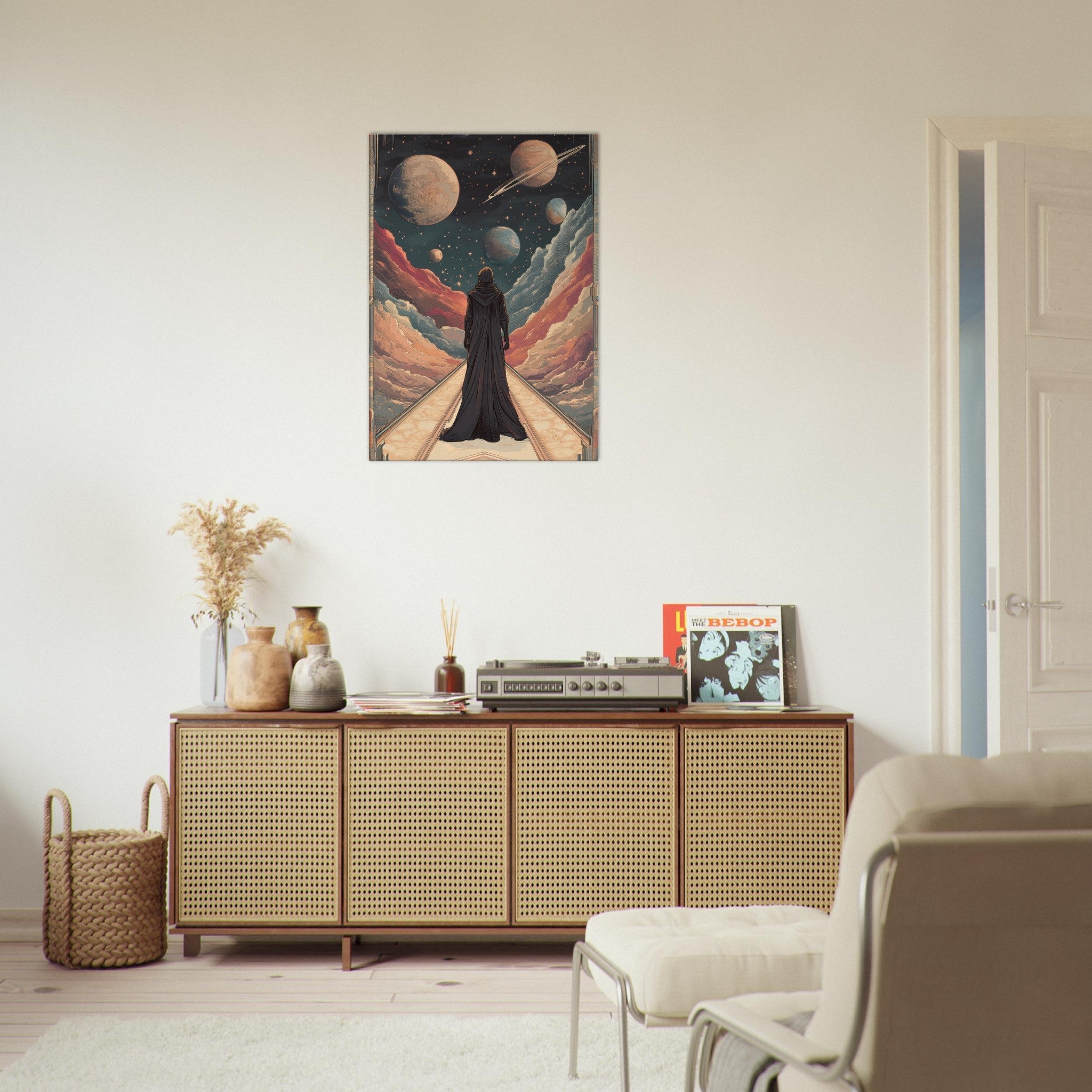 Canvas Portrait - The Astral Voyager An Art Nouveau poster 2 - Shop Ai Art WebShop - Digital Art online Store
