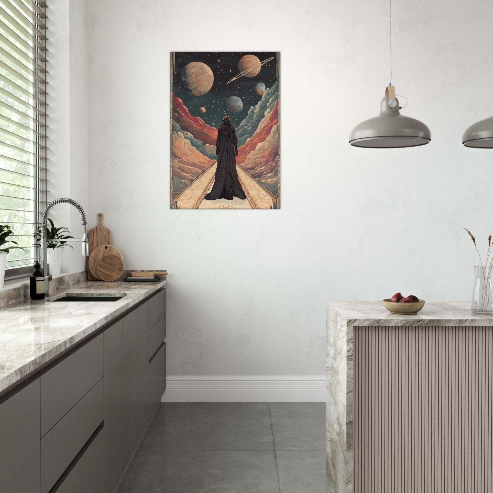 Canvas Portrait - The Astral Voyager An Art Nouveau poster 2 - Shop Ai Art WebShop - Digital Art online Store