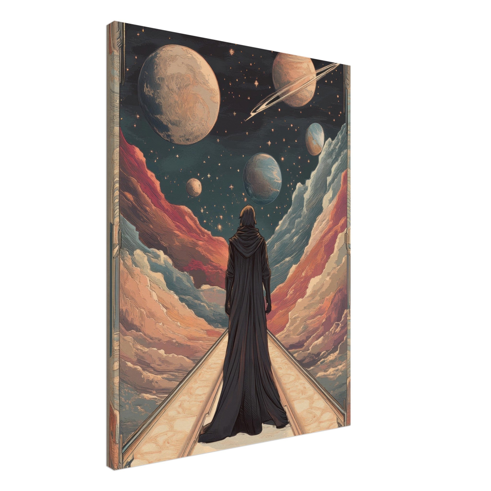 Canvas Portrait - The Astral Voyager An Art Nouveau poster 2 - Shop Ai Art WebShop - Digital Art online Store