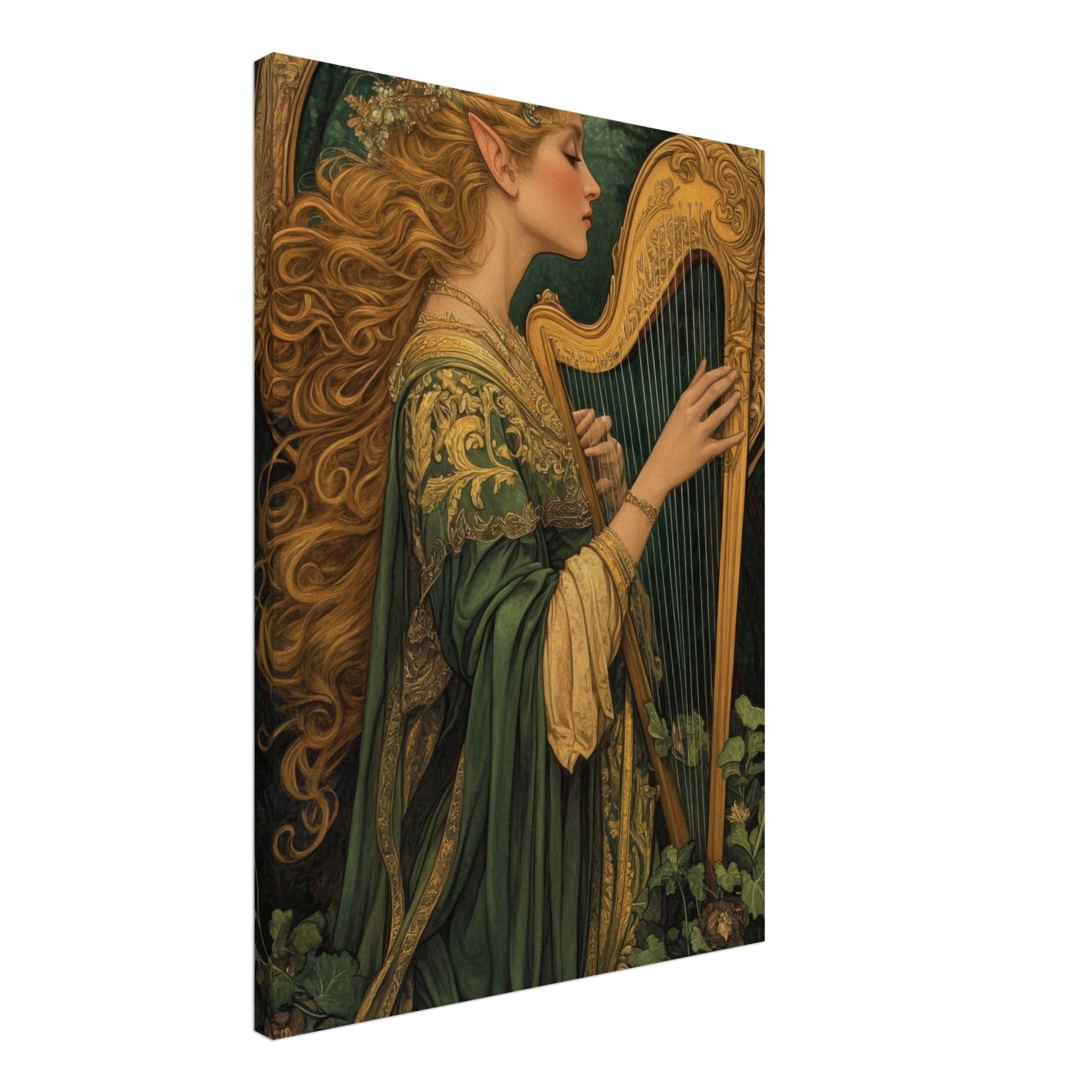Canvas Portrait - The Enchanted Minstrel of the Fae Court Art You 4 - Shop Ai Art WebShop - Digital Art online Store