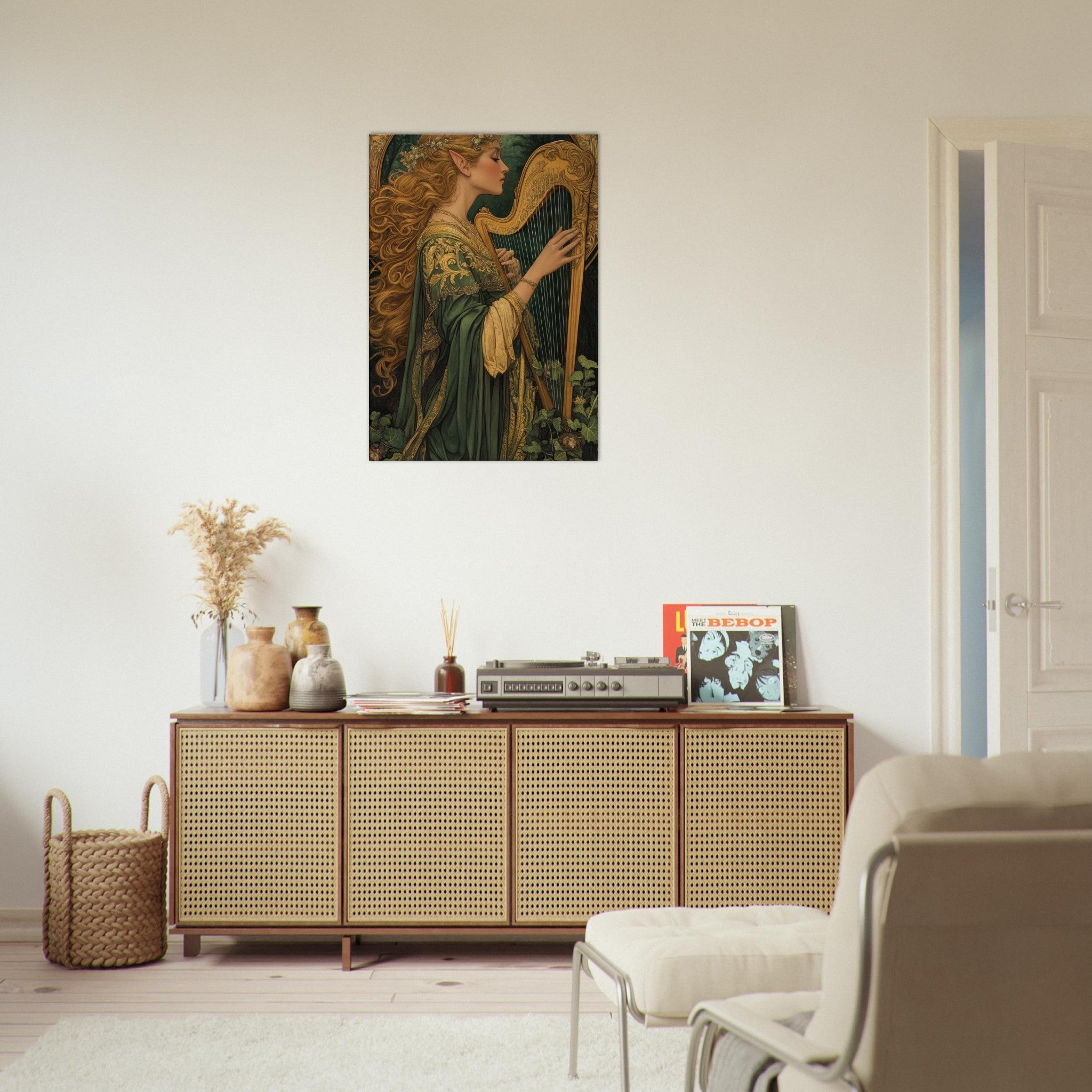 Canvas Portrait - The Enchanted Minstrel of the Fae Court Art You 4 - Shop Ai Art WebShop - Digital Art online Store