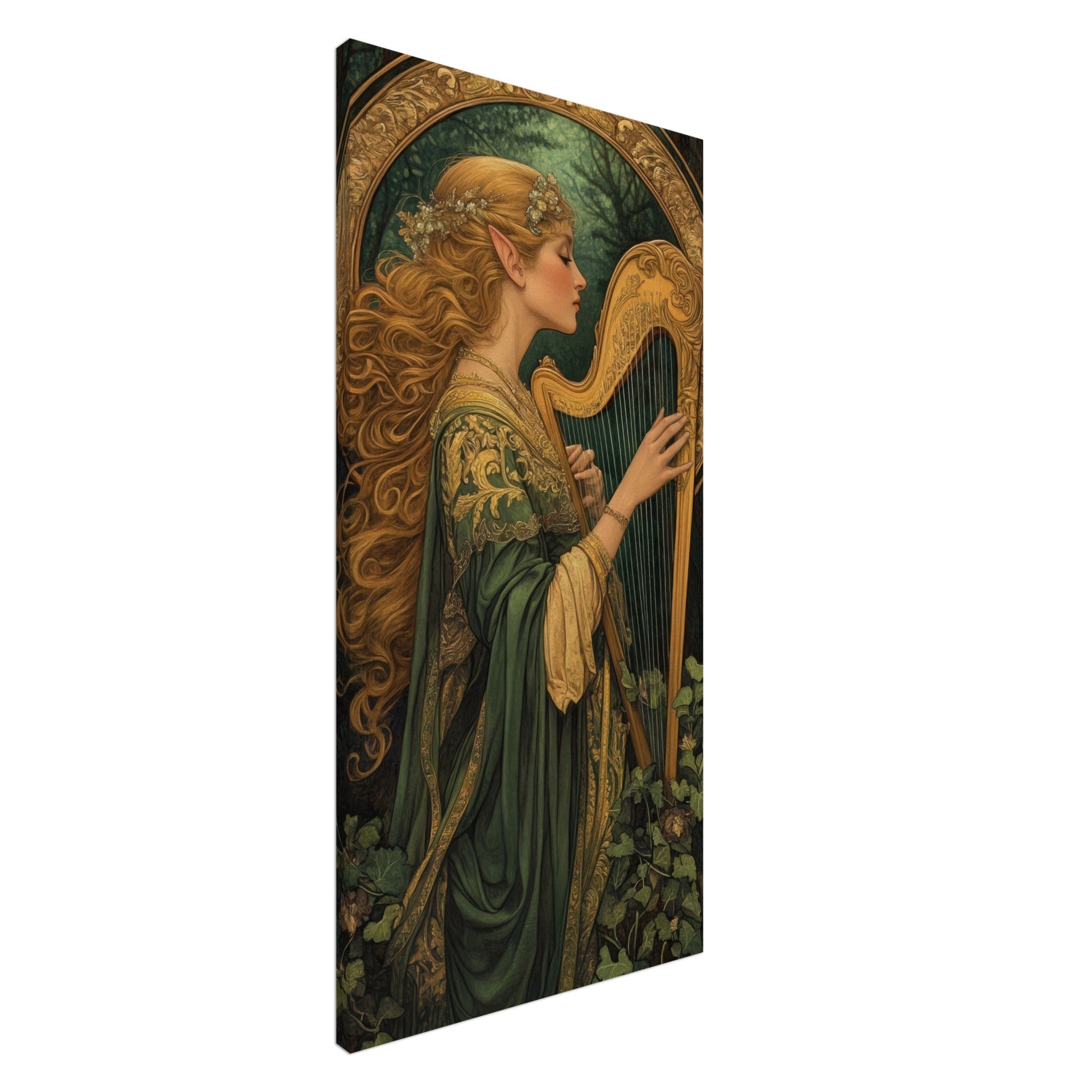 Canvas Portrait - The Enchanted Minstrel of the Fae Court Art You 4 - Shop Ai Art WebShop - Digital Art online Store