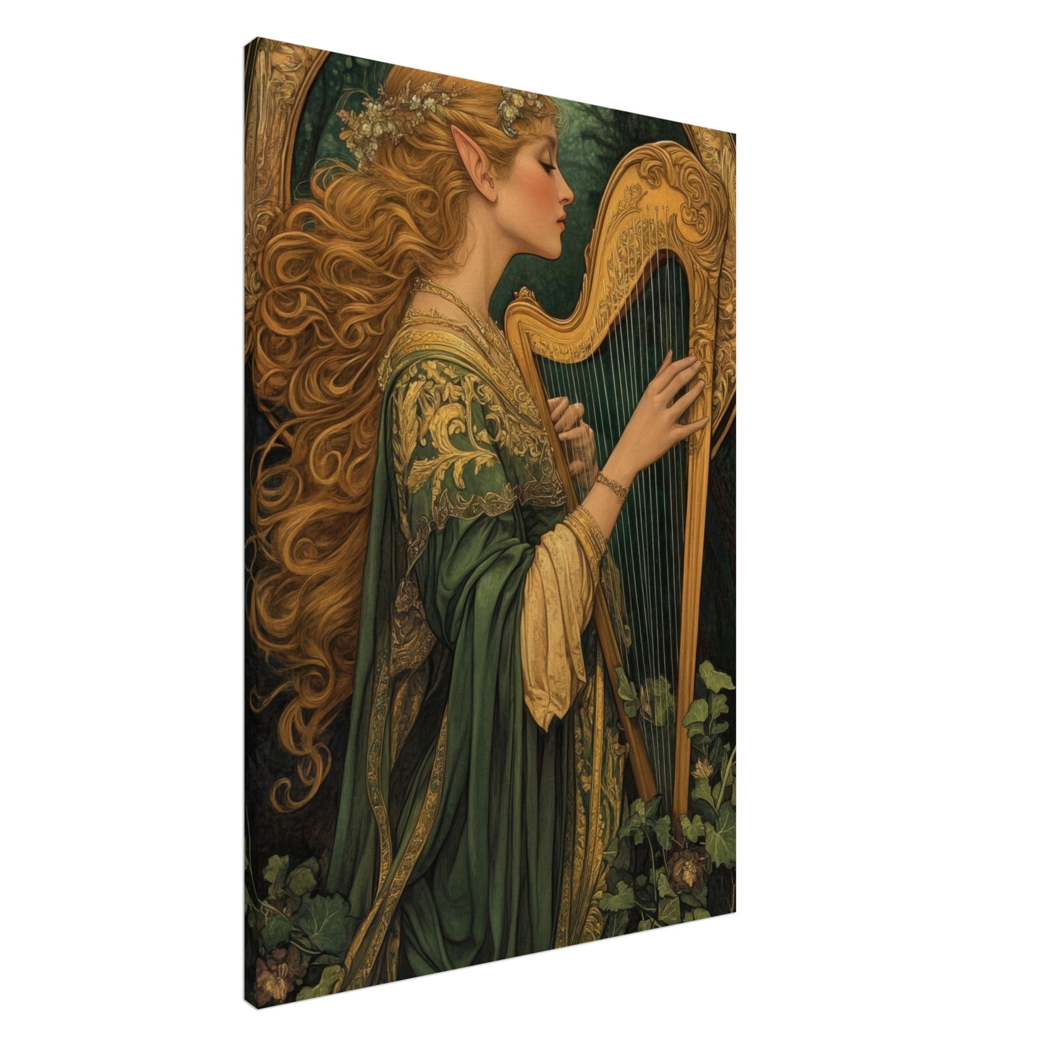 Canvas Portrait - The Enchanted Minstrel of the Fae Court Art You 4 - Shop Ai Art WebShop - Digital Art online Store