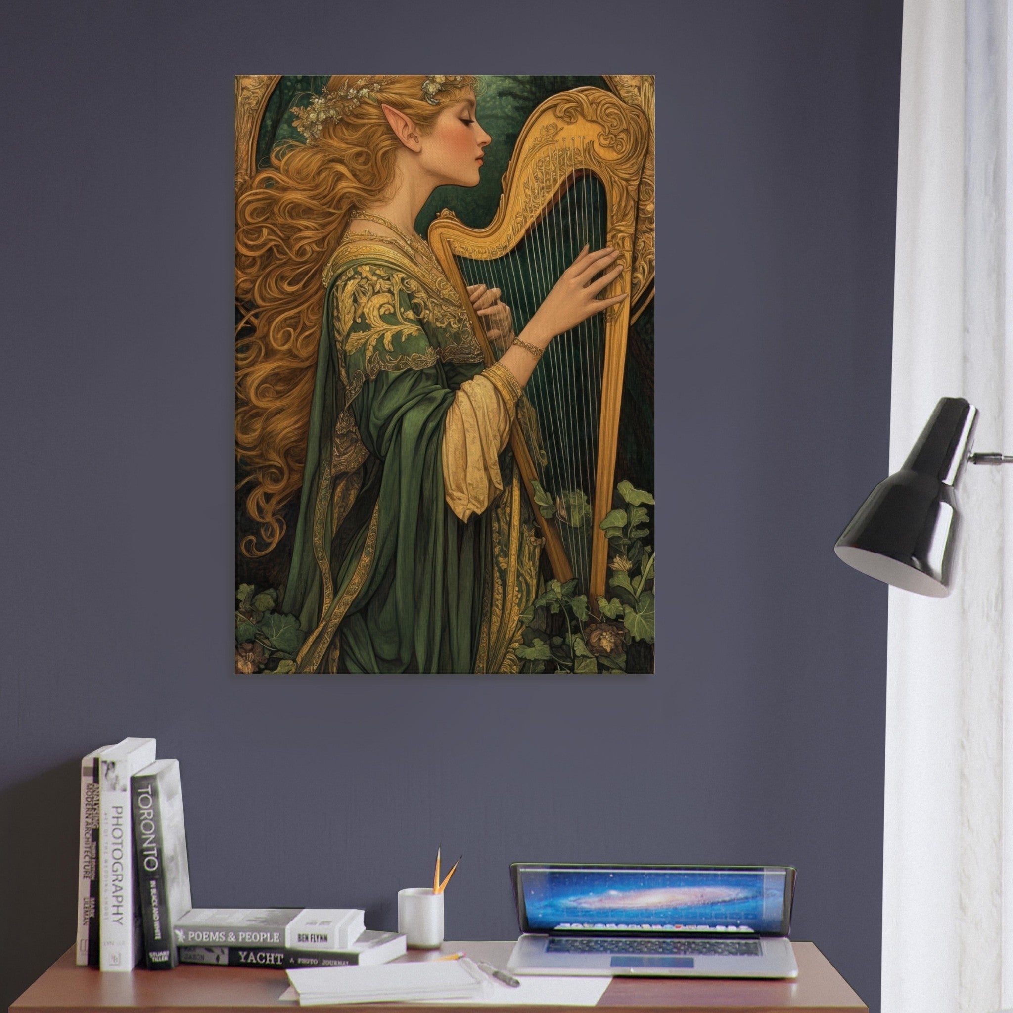 Canvas Portrait - The Enchanted Minstrel of the Fae Court Art You 4 - Shop Ai Art WebShop - Digital Art online Store