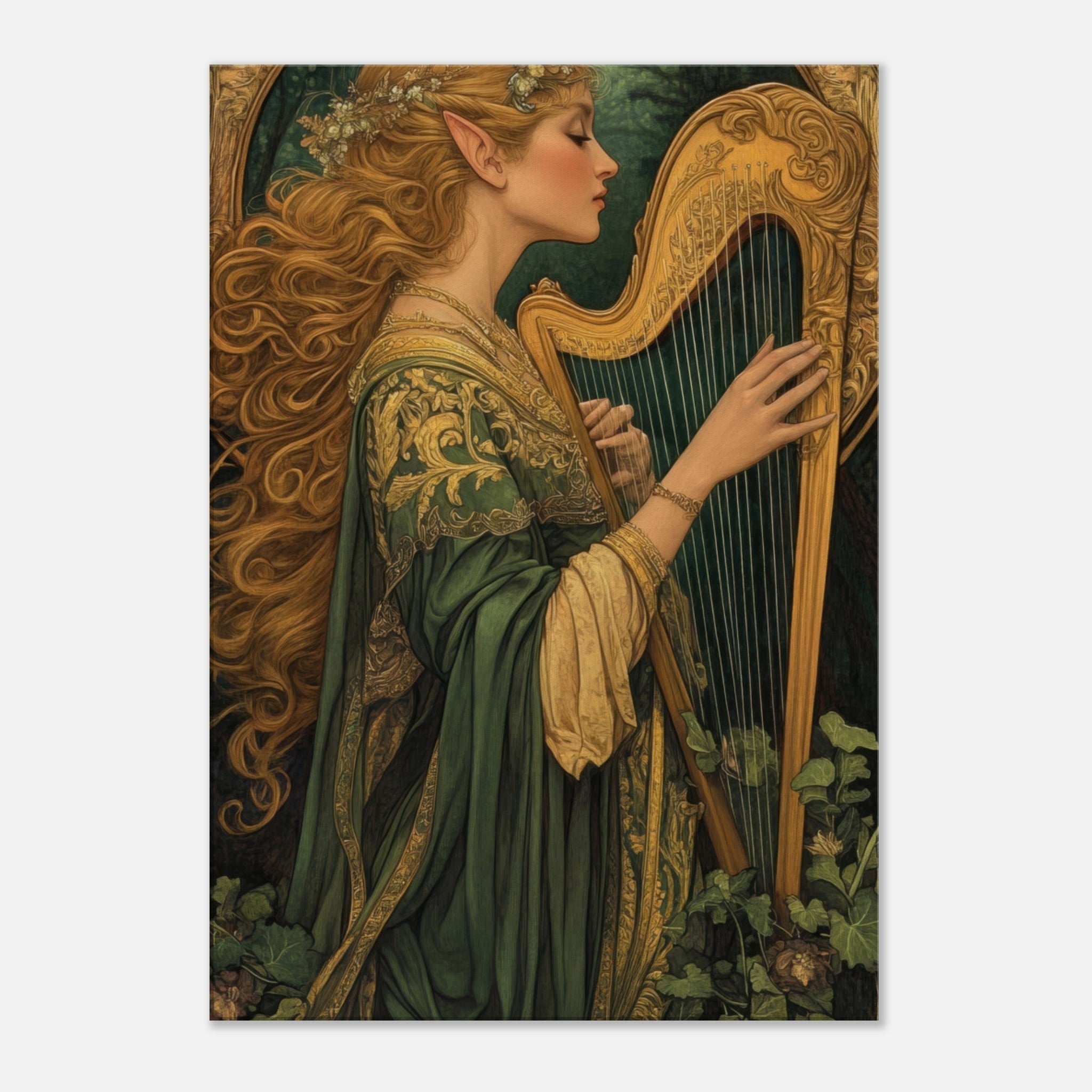 Canvas Portrait - The Enchanted Minstrel of the Fae Court Art You 4 - Shop Ai Art WebShop - Digital Art online Store
