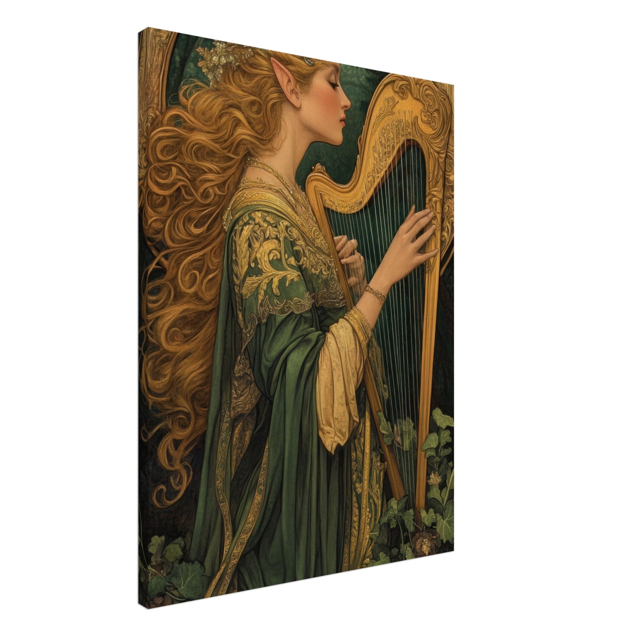 Canvas Portrait - The Enchanted Minstrel of the Fae Court Art You 4 - Shop Ai Art WebShop - Digital Art online Store