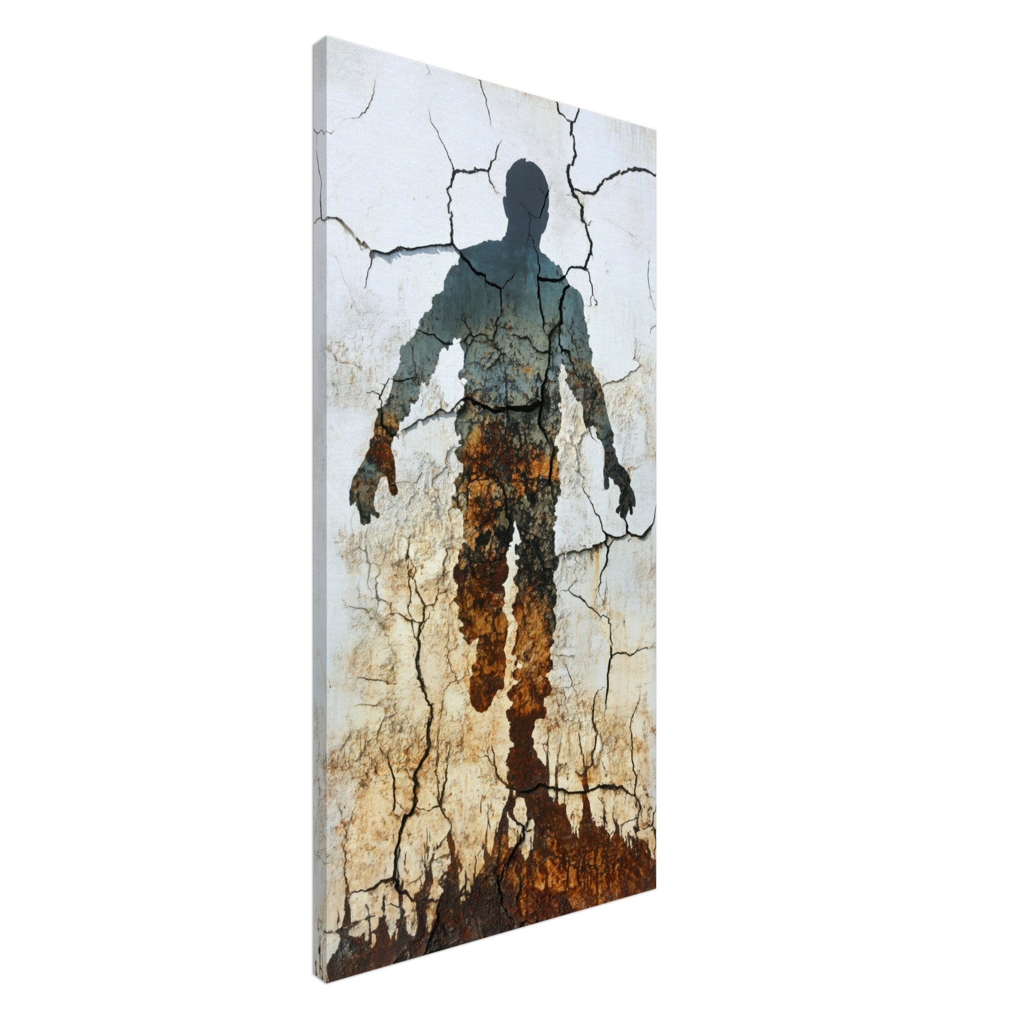Canvas Portrait - The Erosion of Thought Layers of cracked peeling 3 - Shop Ai Art WebShop - Digital Art online Store