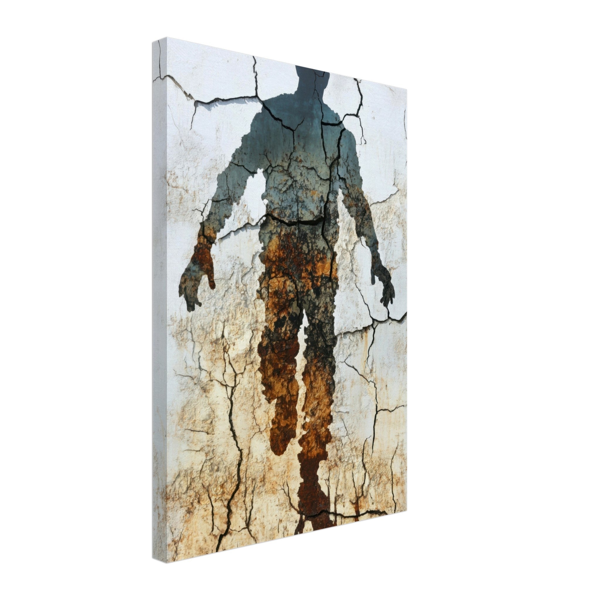 Canvas Portrait - The Erosion of Thought Layers of cracked peeling 3 - Shop Ai Art WebShop - Digital Art online Store