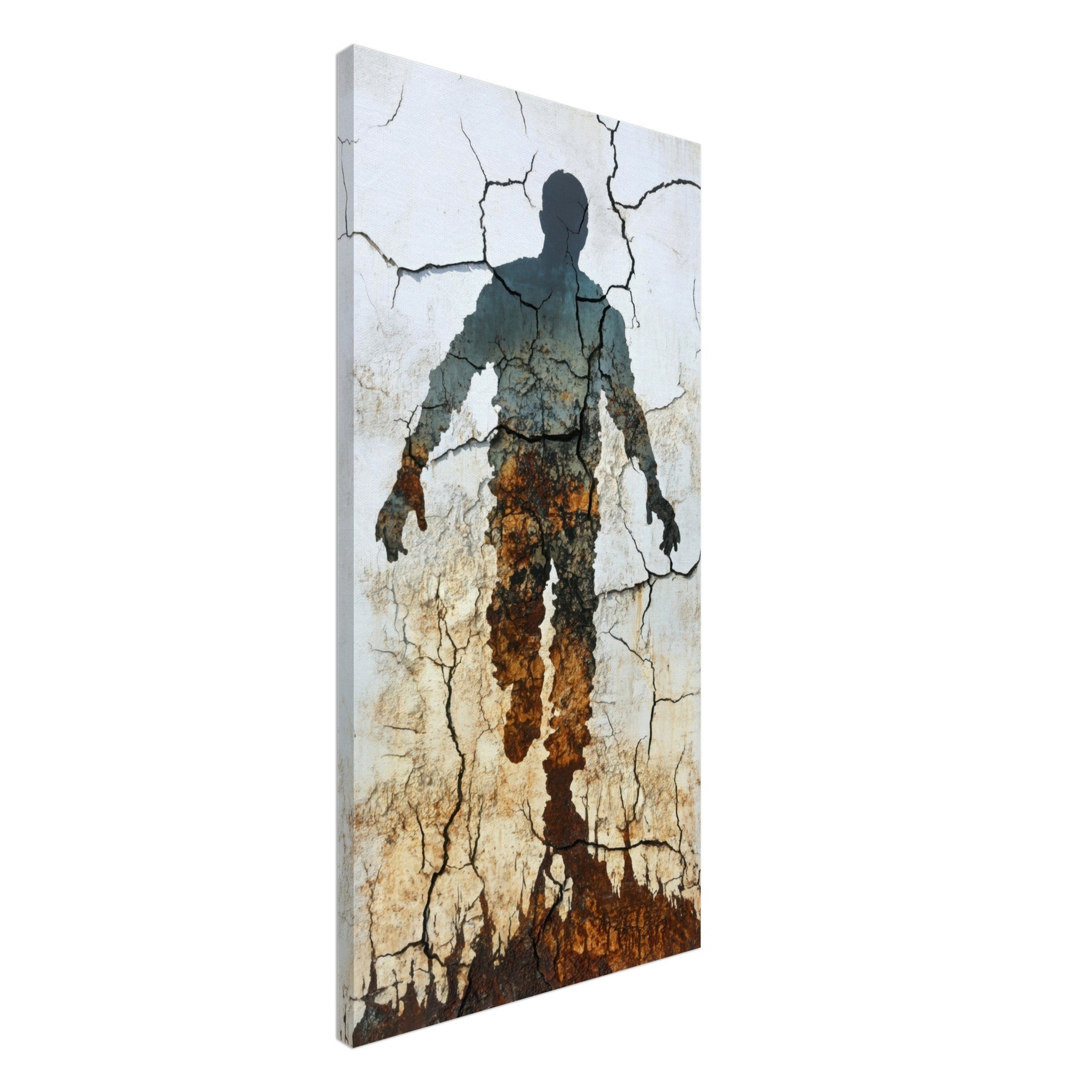 Canvas Portrait - The Erosion of Thought Layers of cracked peeling 3 - Shop Ai Art WebShop - Digital Art online Store