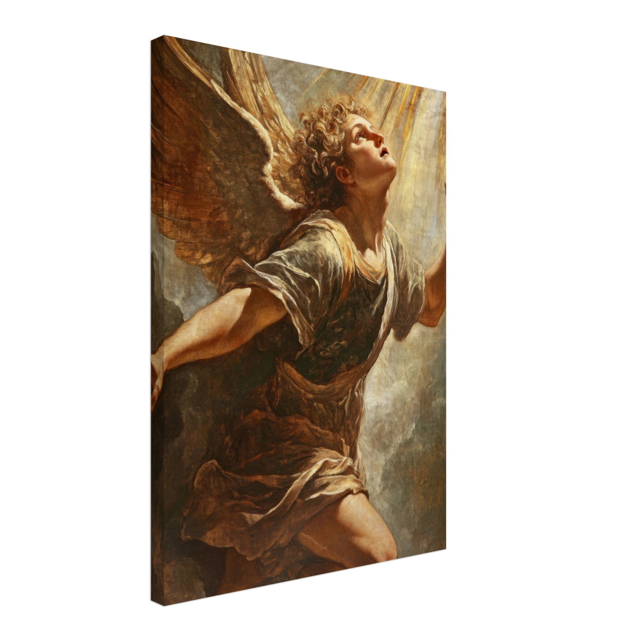 Canvas Portrait - The Fallen Angels Descent Baroque Mythological 4 - Shop Ai Art WebShop - Digital Art online Store