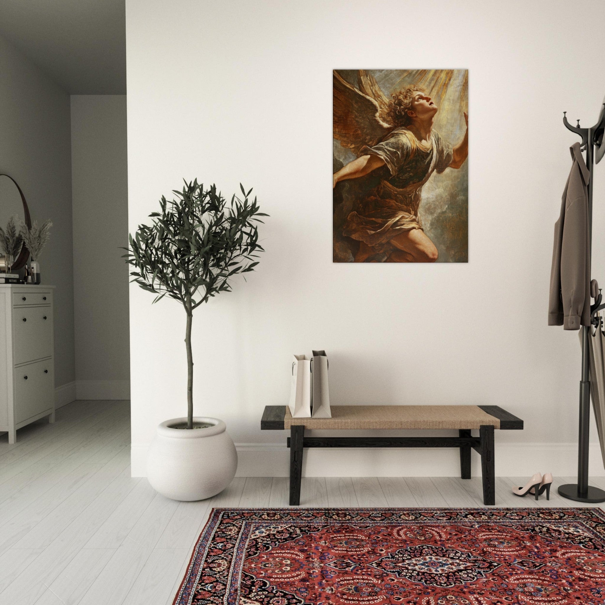 Canvas Portrait - The Fallen Angels Descent Baroque Mythological 4 - Shop Ai Art WebShop - Digital Art online Store
