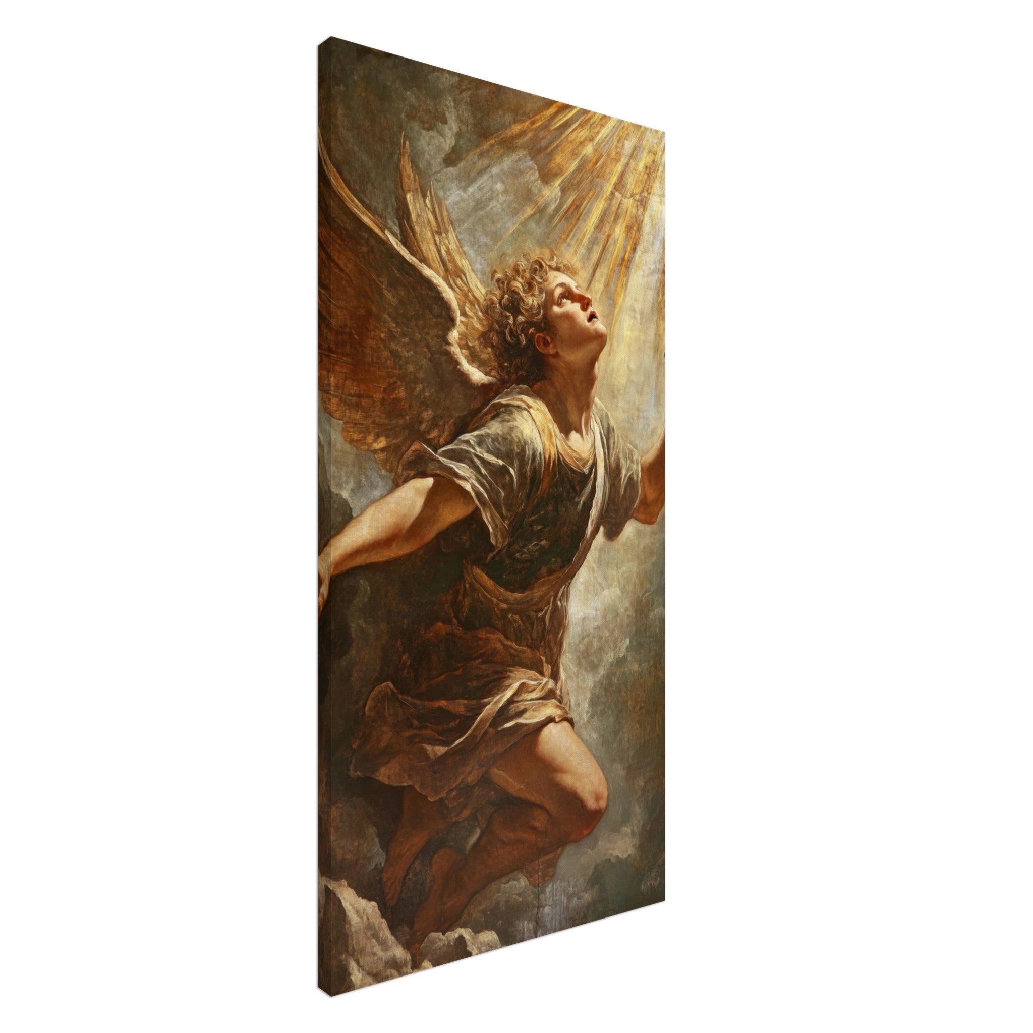 Canvas Portrait - The Fallen Angels Descent Baroque Mythological 4 - Shop Ai Art WebShop - Digital Art online Store