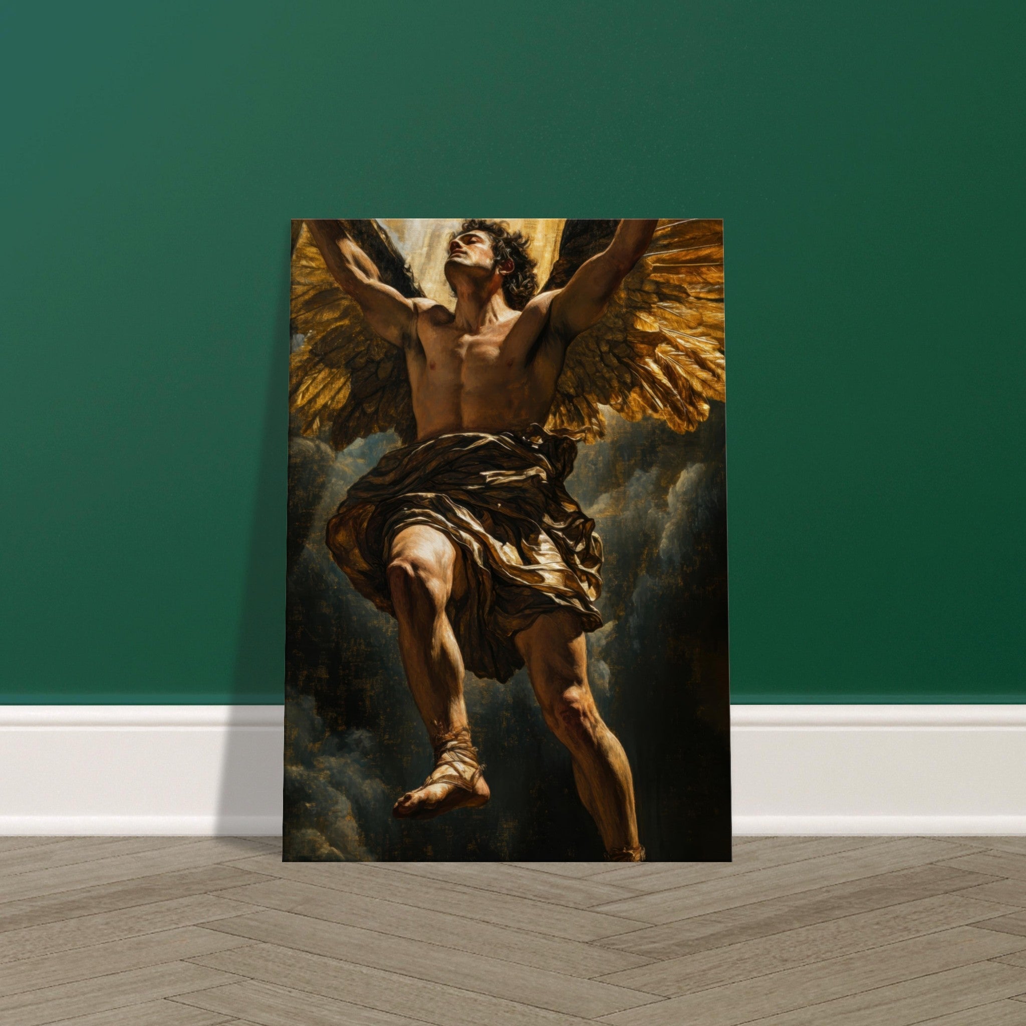 Canvas Portrait - The Fallen Angels Descent Baroque Mythological 5 - Shop Ai Art WebShop - Digital Art online Store