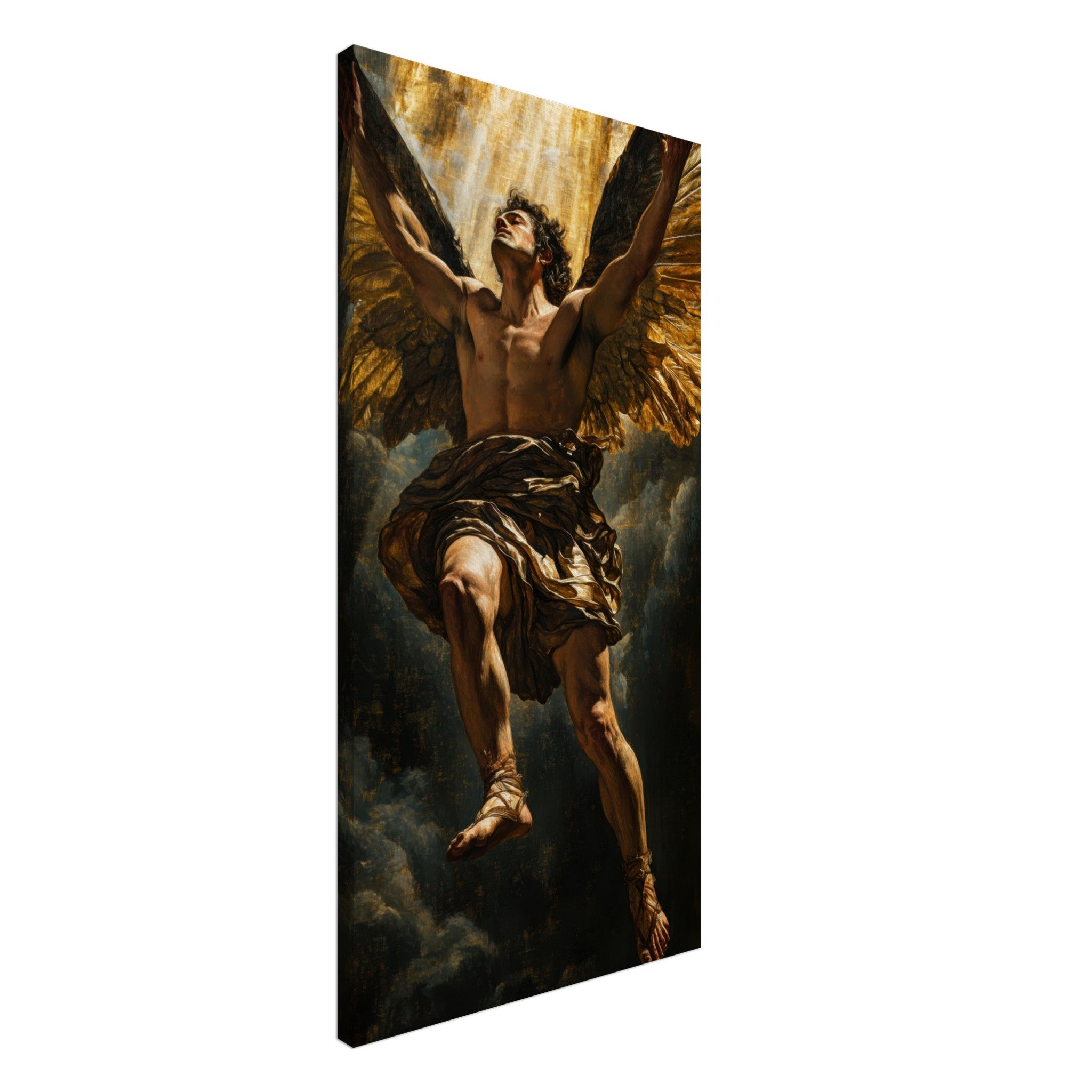 Canvas Portrait - The Fallen Angels Descent Baroque Mythological 5 - Shop Ai Art WebShop - Digital Art online Store
