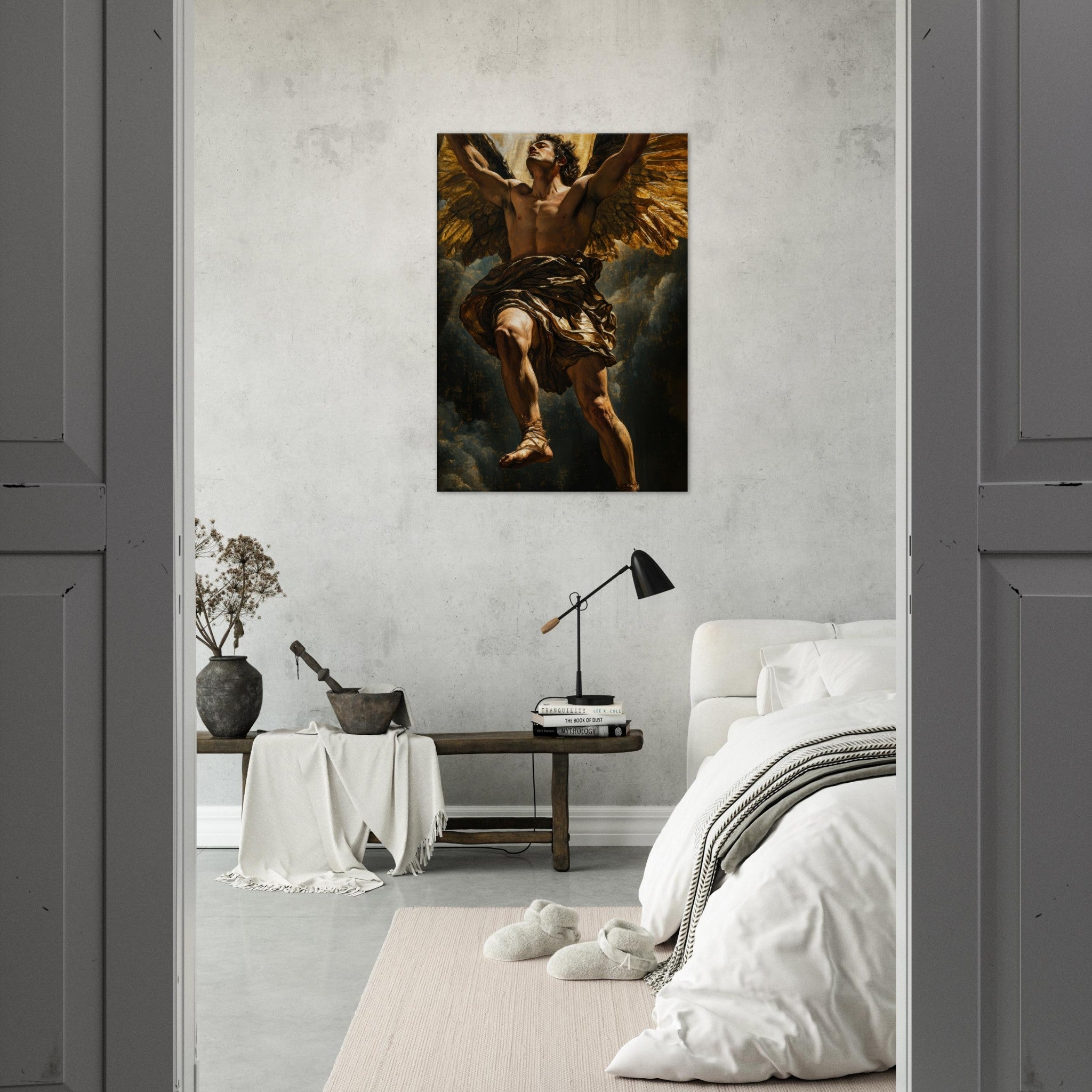 Canvas Portrait - The Fallen Angels Descent Baroque Mythological 5 - Shop Ai Art WebShop - Digital Art online Store