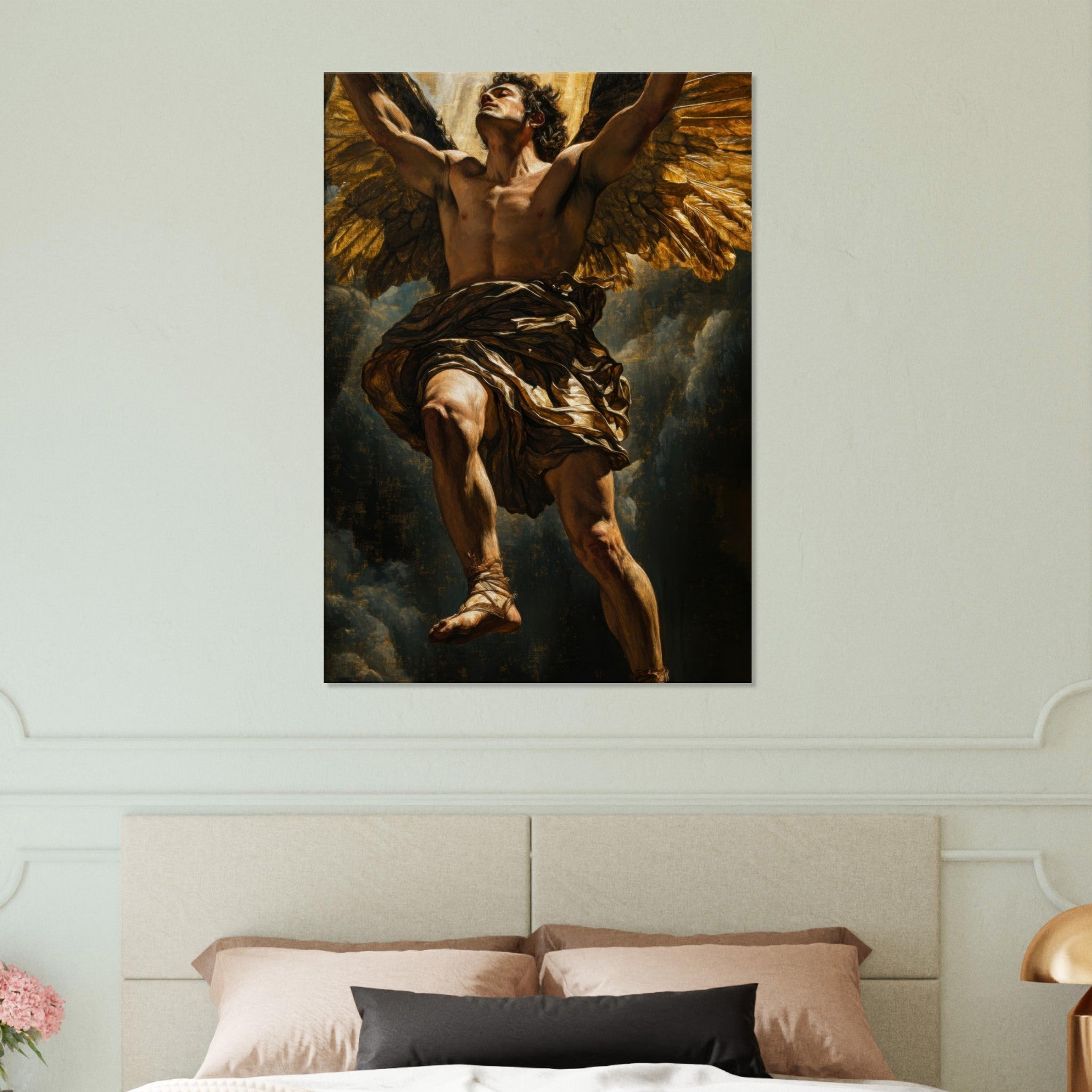Canvas Portrait - The Fallen Angels Descent Baroque Mythological 5 - Shop Ai Art WebShop - Digital Art online Store