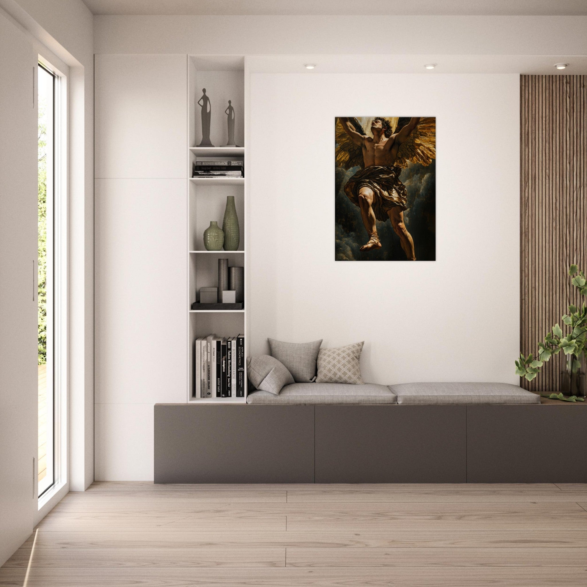 Canvas Portrait - The Fallen Angels Descent Baroque Mythological 5 - Shop Ai Art WebShop - Digital Art online Store