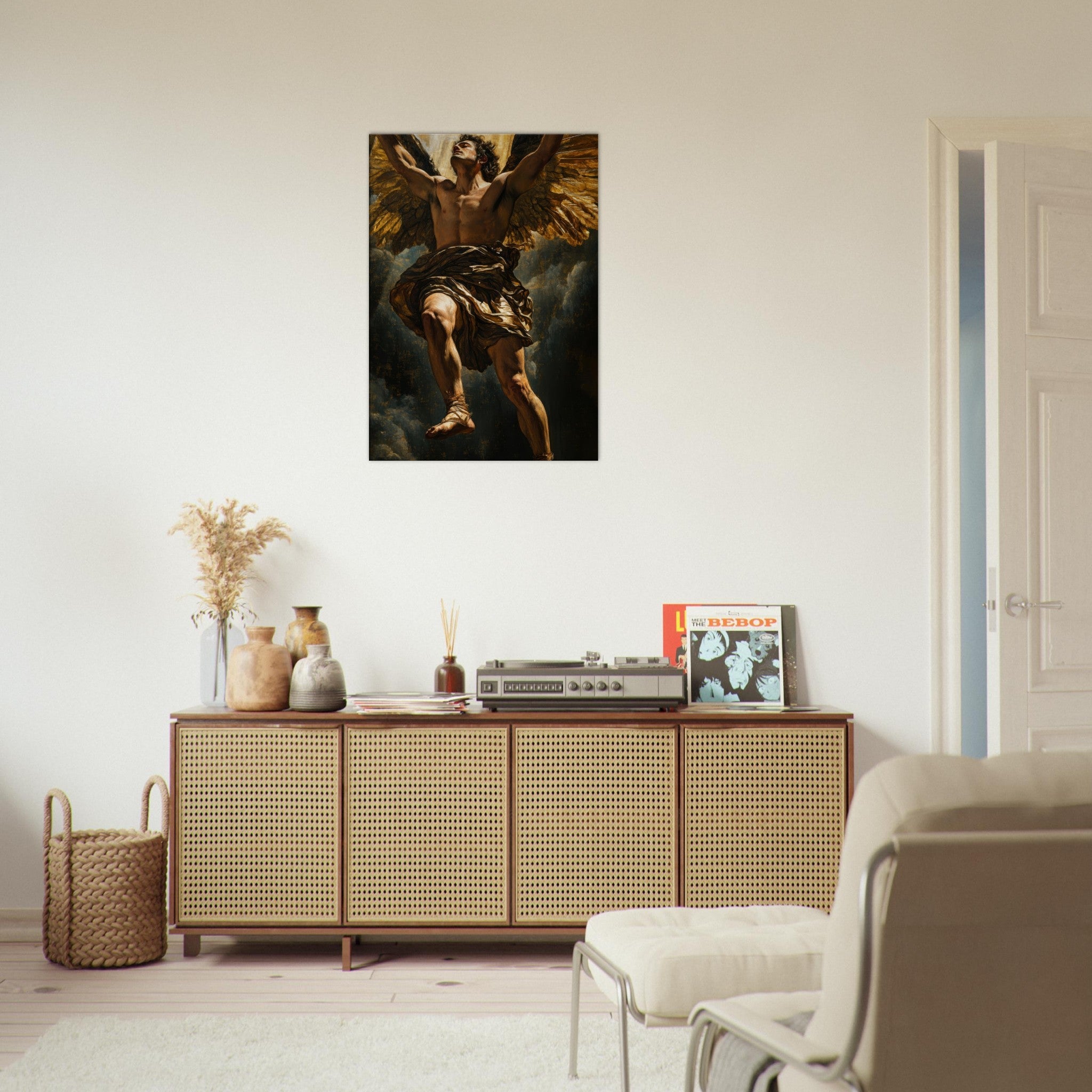 Canvas Portrait - The Fallen Angels Descent Baroque Mythological 5 - Shop Ai Art WebShop - Digital Art online Store