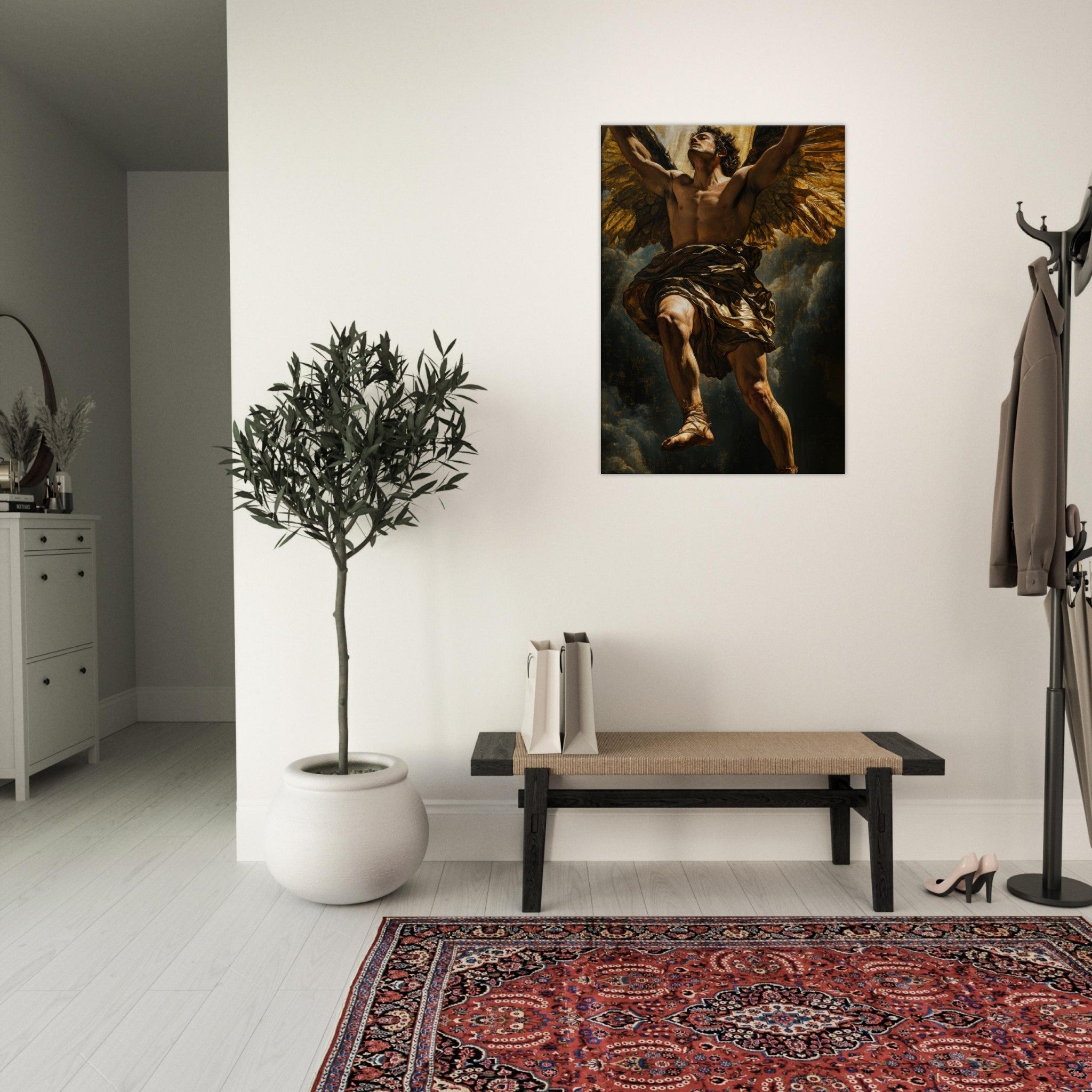 Canvas Portrait - The Fallen Angels Descent Baroque Mythological 5 - Shop Ai Art WebShop - Digital Art online Store