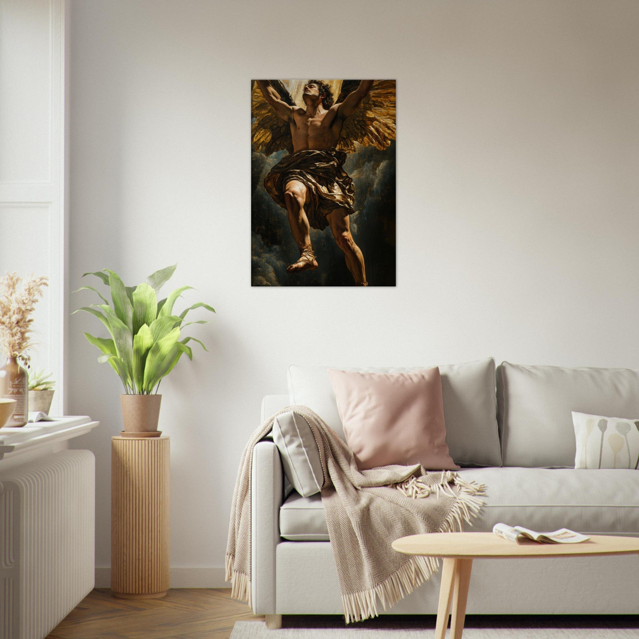 Canvas Portrait - The Fallen Angels Descent Baroque Mythological 5 - Shop Ai Art WebShop - Digital Art online Store