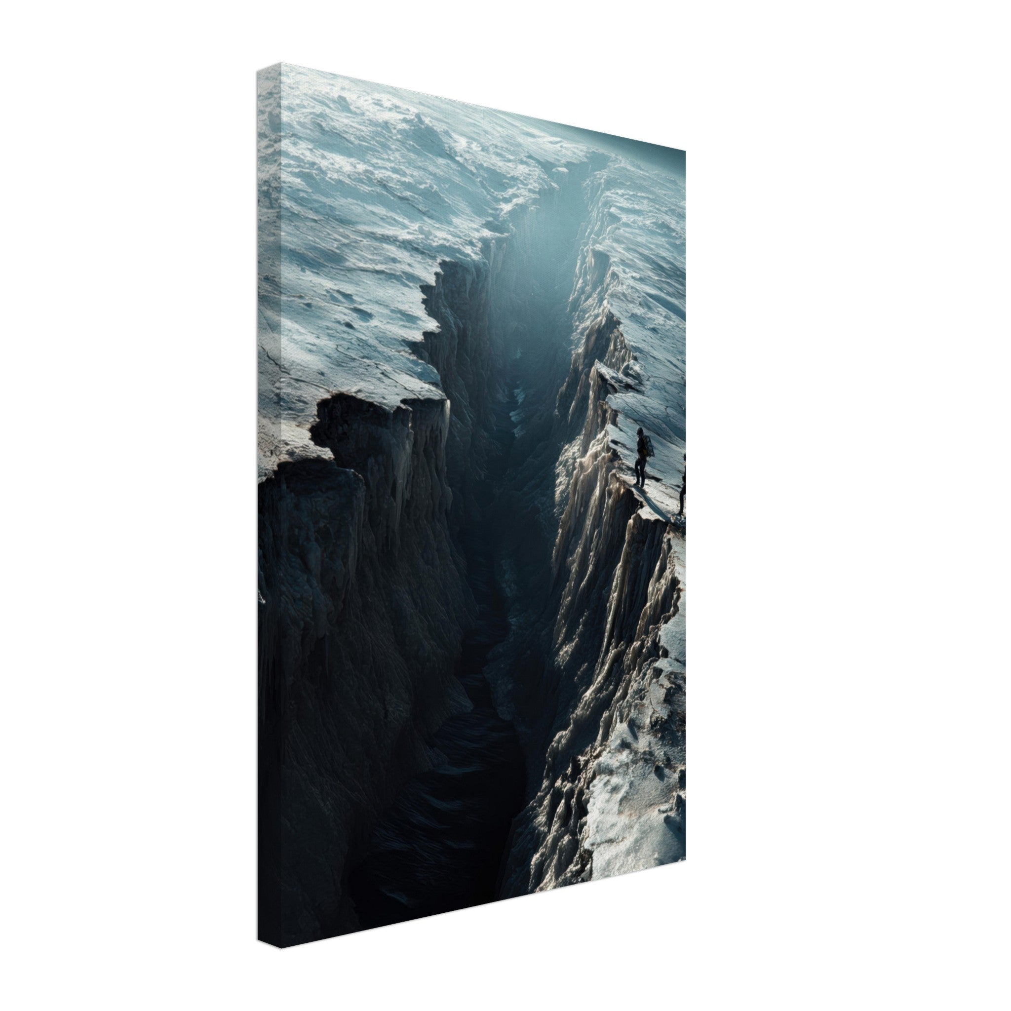 Canvas Portrait - The Frozen Wasteland of Europa An expedition tea - Shop Ai Art WebShop - Digital Art online Store