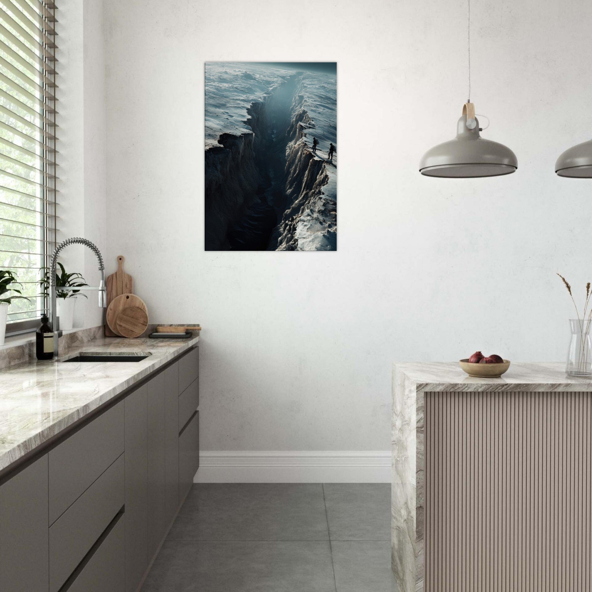Canvas Portrait - The Frozen Wasteland of Europa An expedition tea - Shop Ai Art WebShop - Digital Art online Store