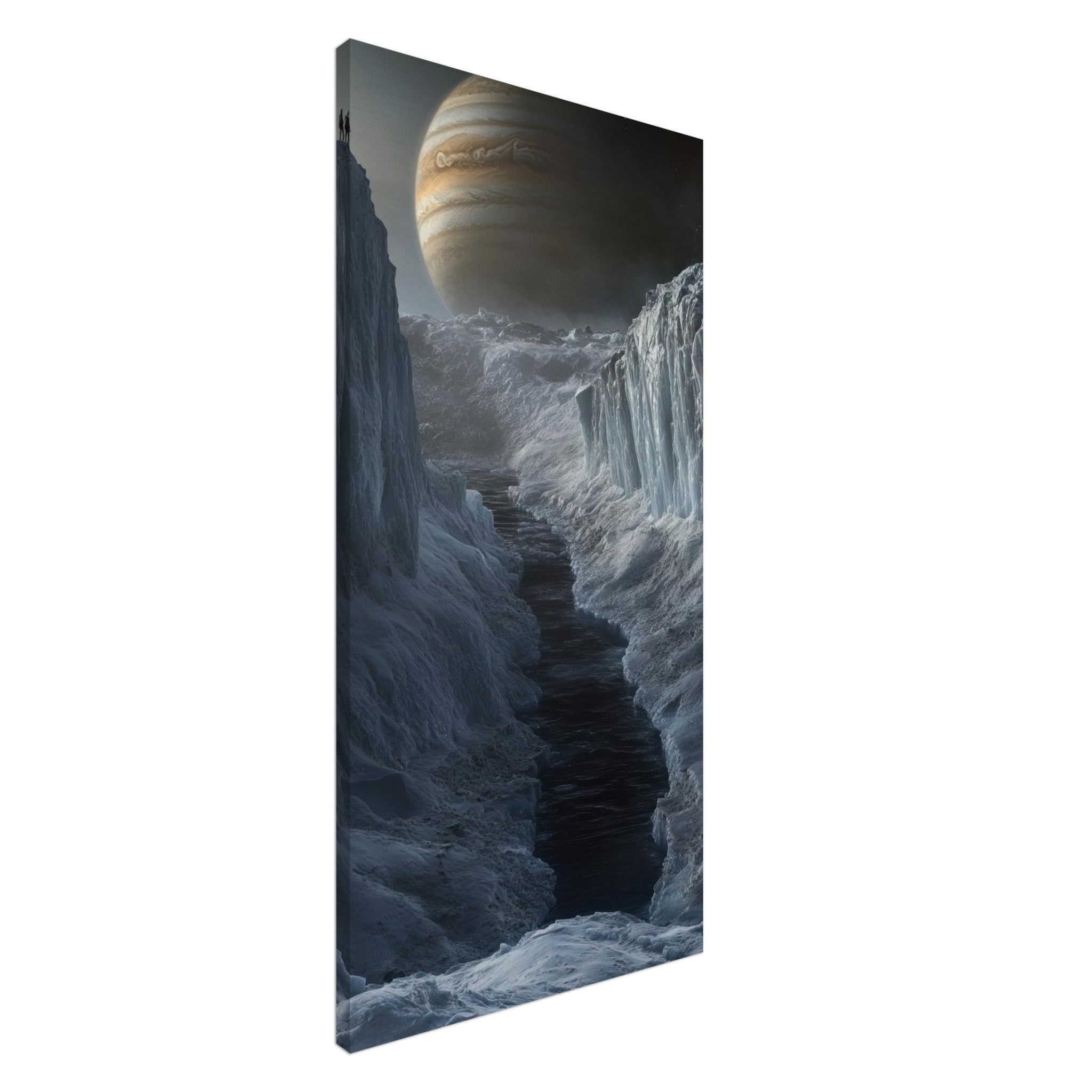 Canvas Portrait - The Frozen Wasteland of Europa An expedition tea 2 - Shop Ai Art WebShop - Digital Art online Store