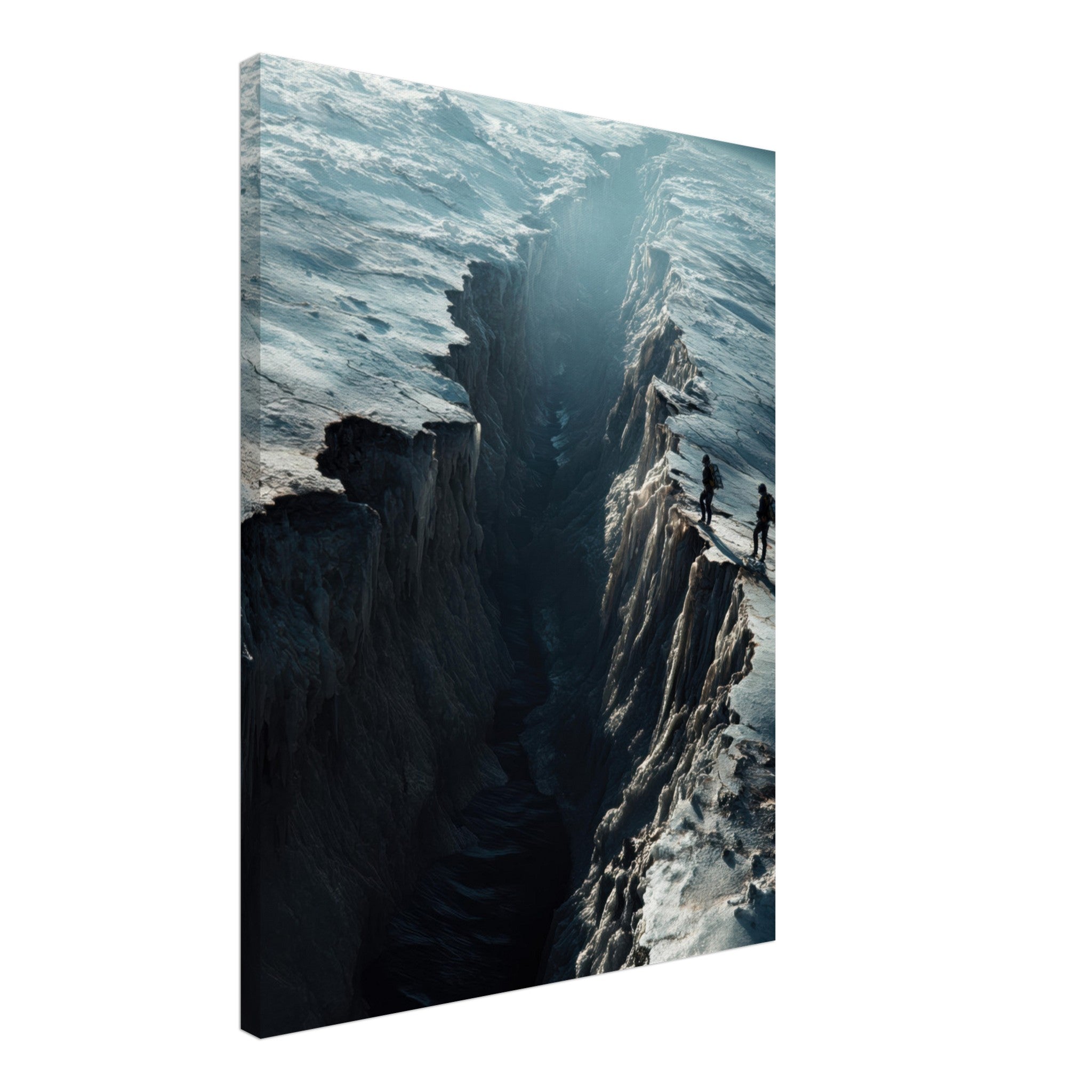 Canvas Portrait - The Frozen Wasteland of Europa An expedition tea - Shop Ai Art WebShop - Digital Art online Store