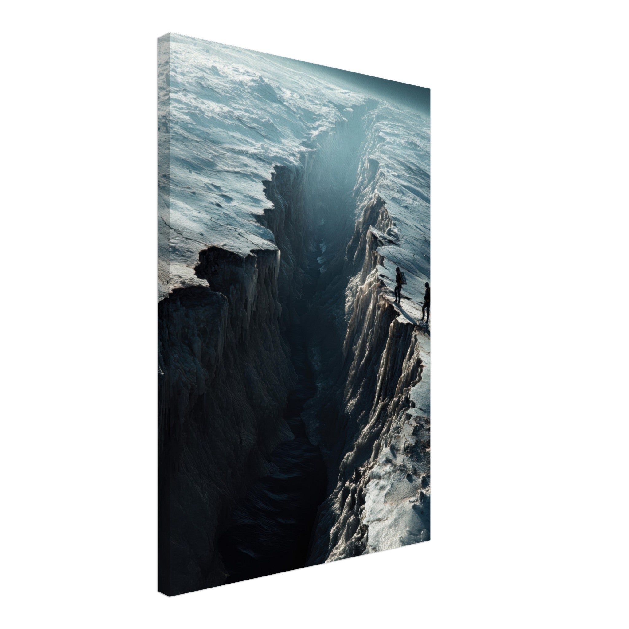 Canvas Portrait - The Frozen Wasteland of Europa An expedition tea - Shop Ai Art WebShop - Digital Art online Store