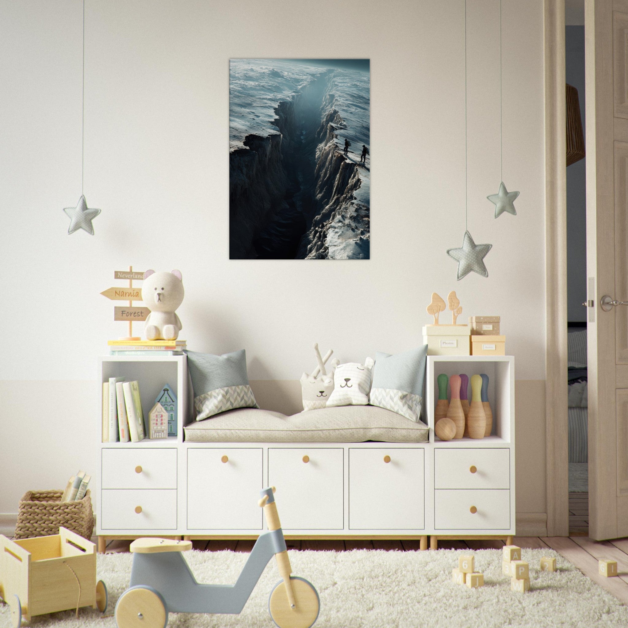 Canvas Portrait - The Frozen Wasteland of Europa An expedition tea - Shop Ai Art WebShop - Digital Art online Store