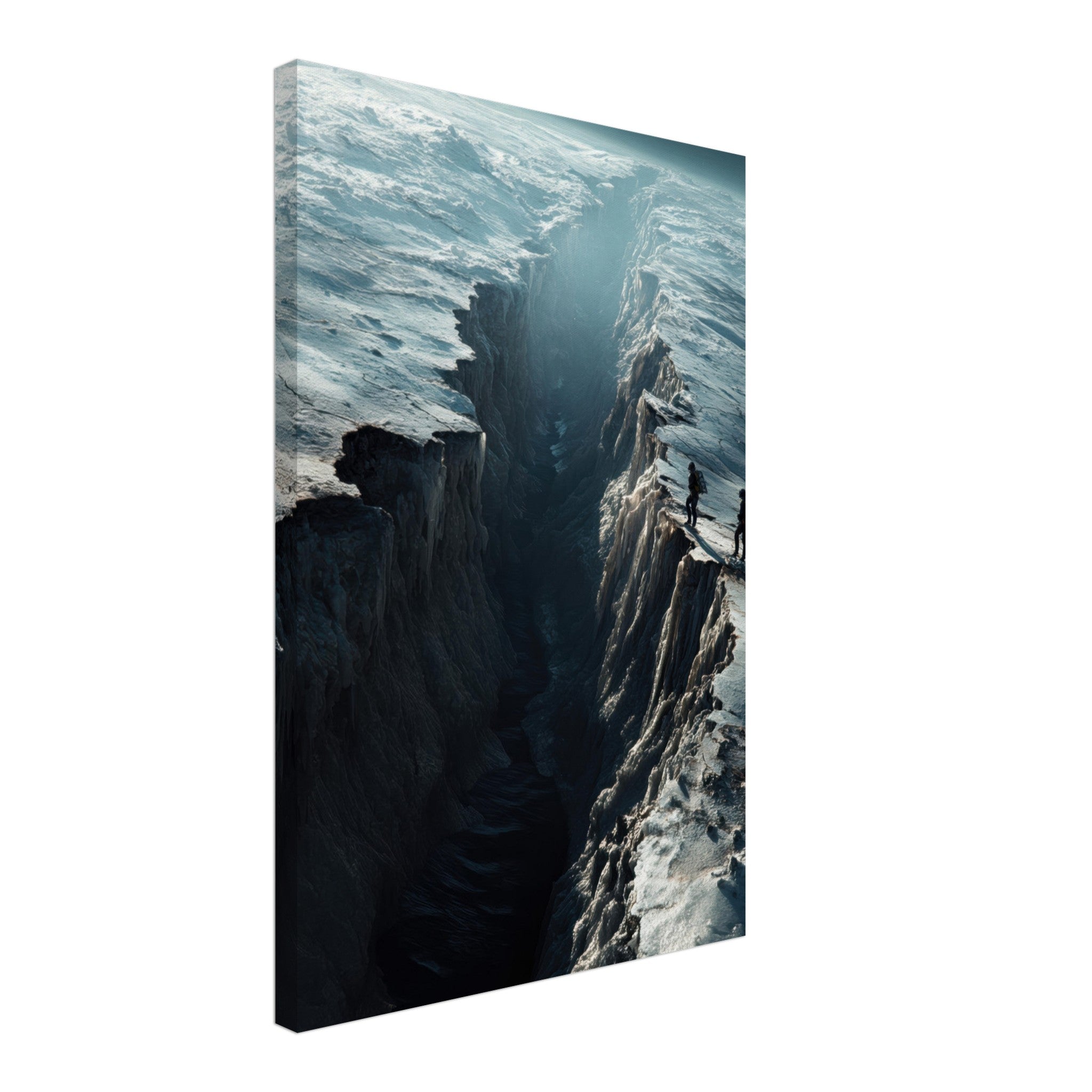 Canvas Portrait - The Frozen Wasteland of Europa An expedition tea - Shop Ai Art WebShop - Digital Art online Store