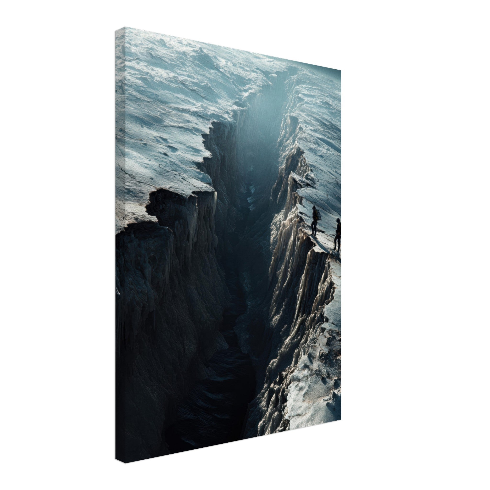 Canvas Portrait - The Frozen Wasteland of Europa An expedition tea - Shop Ai Art WebShop - Digital Art online Store