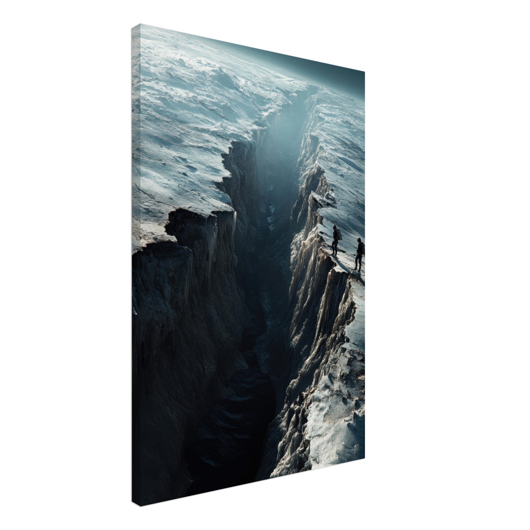 Canvas Portrait - The Frozen Wasteland of Europa An expedition tea - Shop Ai Art WebShop - Digital Art online Store