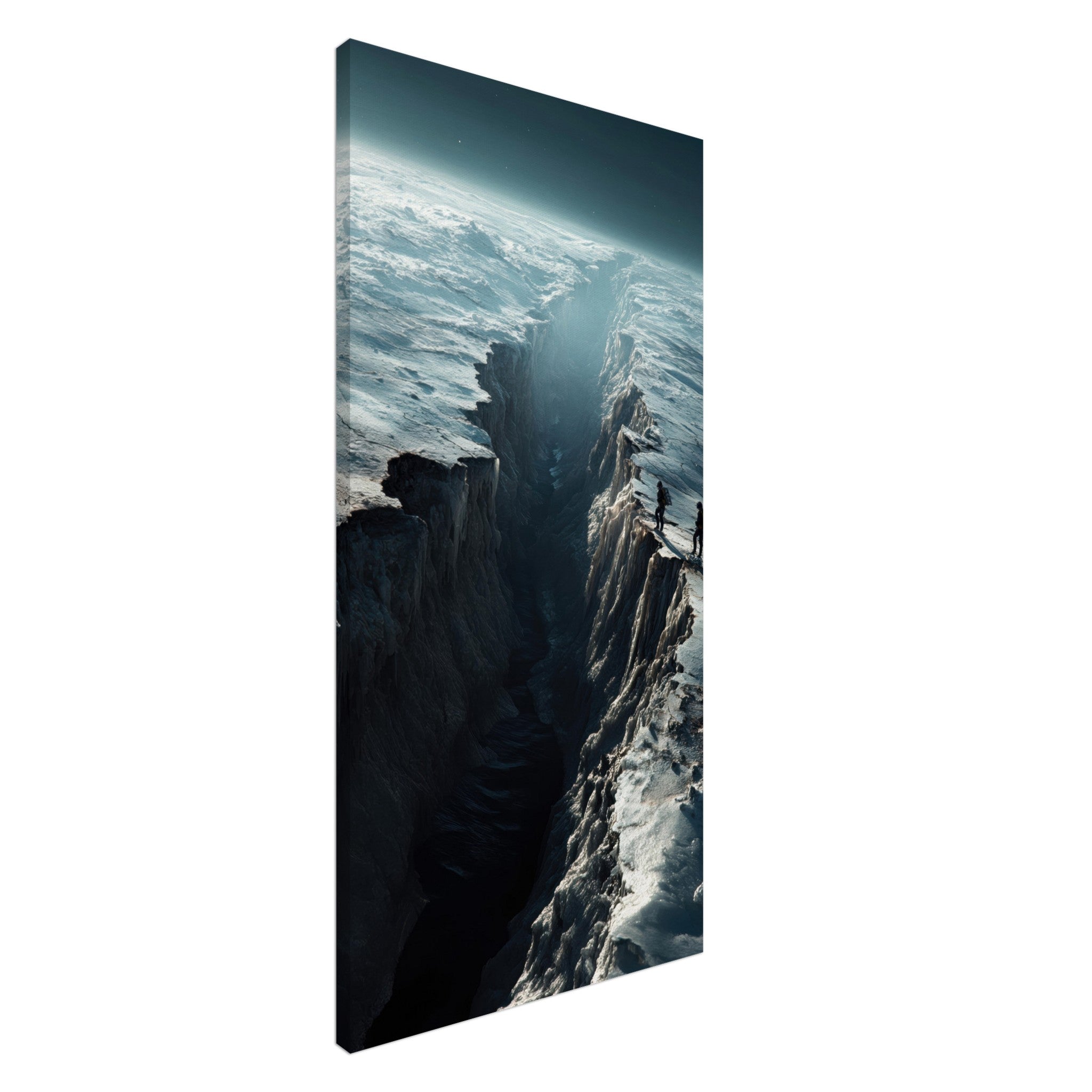 Canvas Portrait - The Frozen Wasteland of Europa An expedition tea - Shop Ai Art WebShop - Digital Art online Store